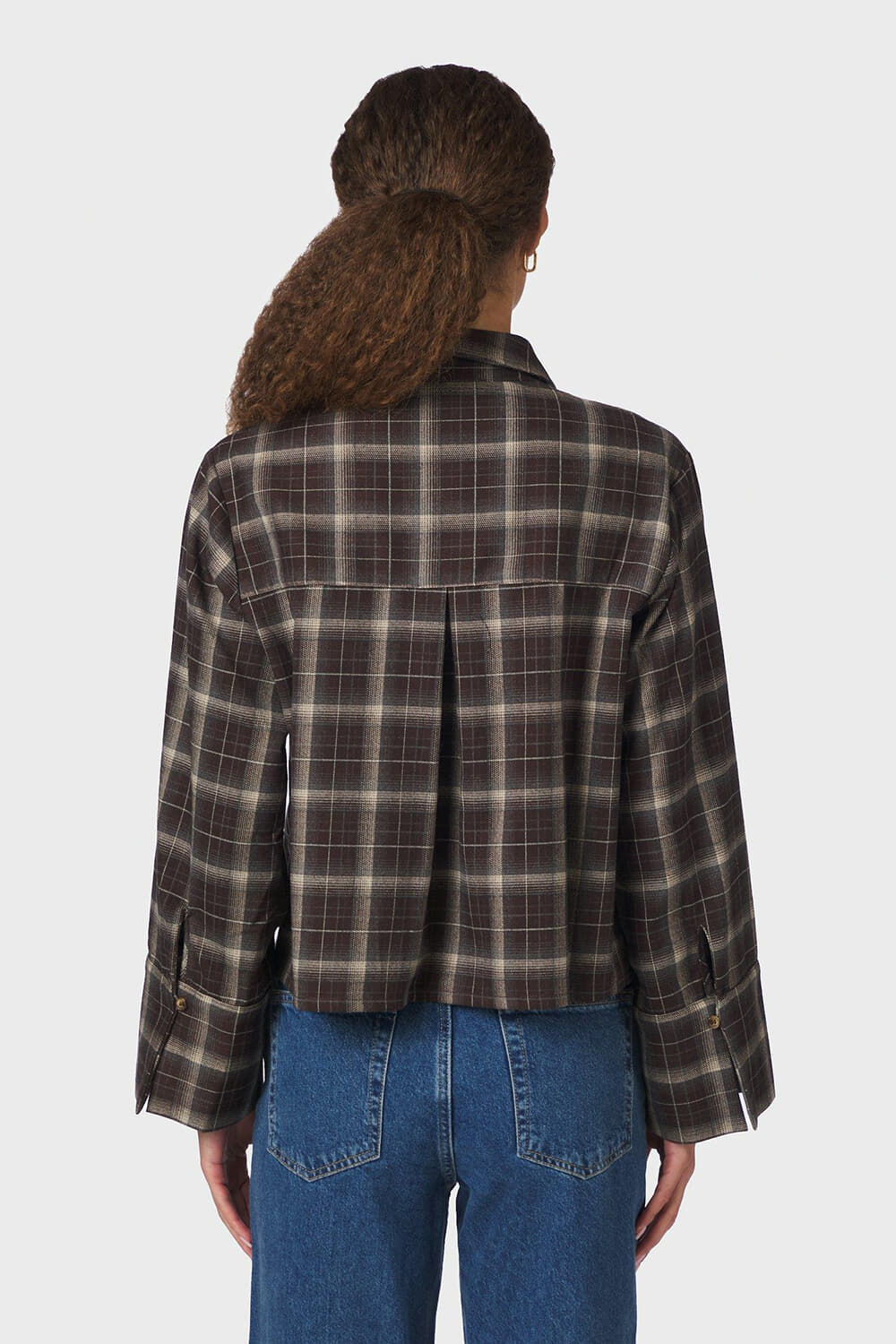 Neo Noir Blouse Jaylin Check Donker Bruin dames