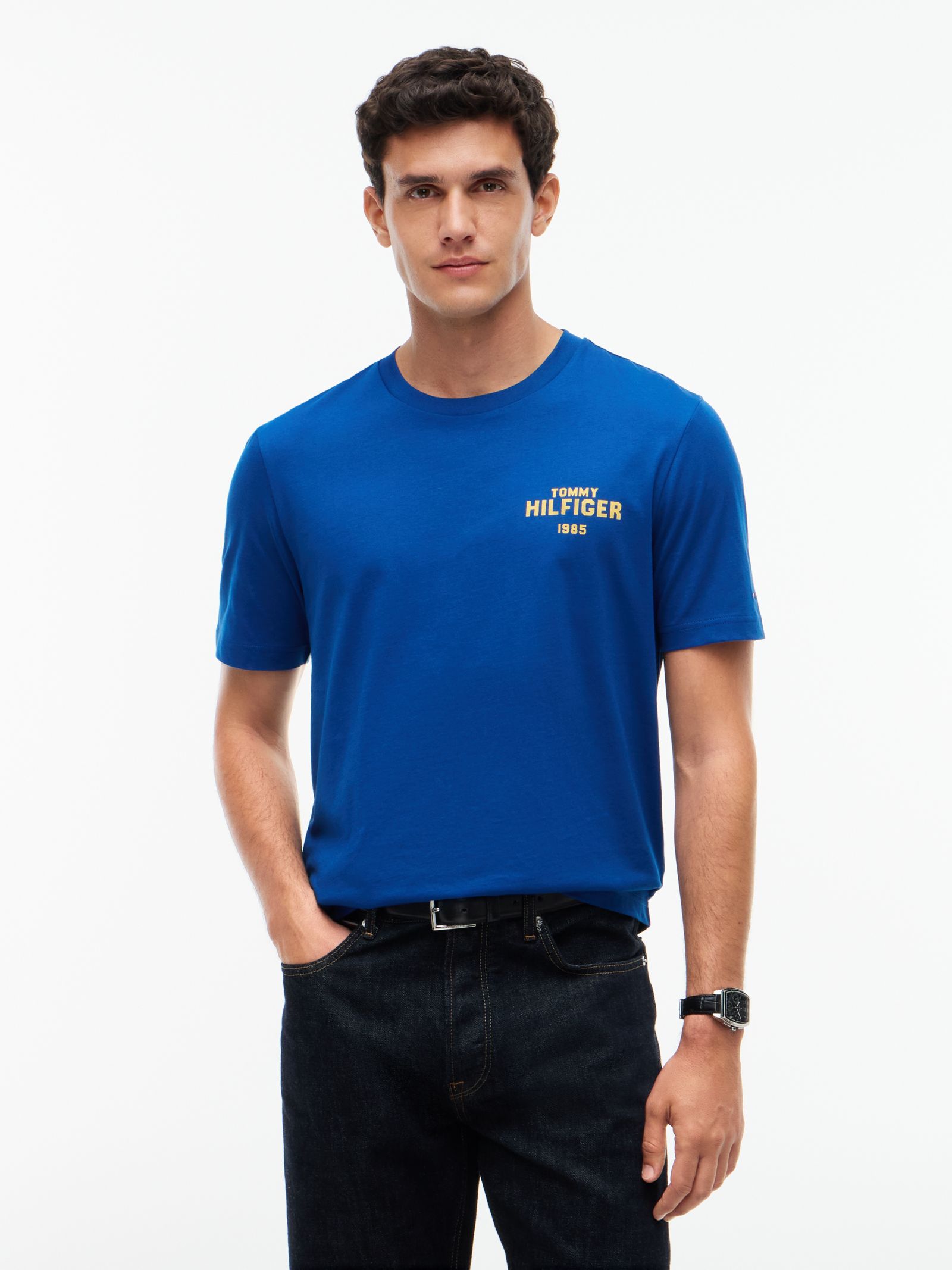 Tommy Hilfiger 1985 Jersey T-shirt met graphic in blauw