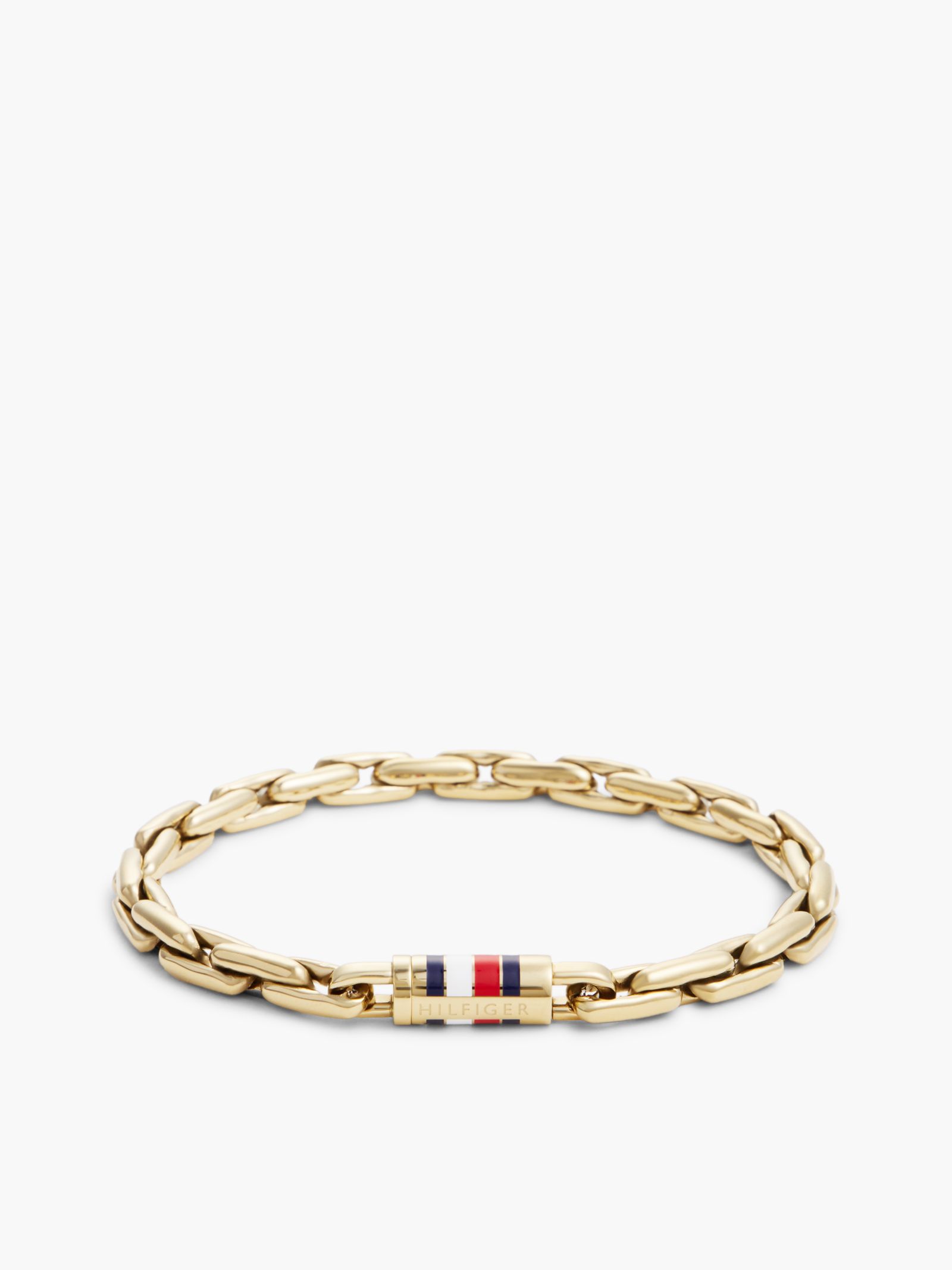 Tommy Hilfiger vergulde armband met vierkante schakels in goud