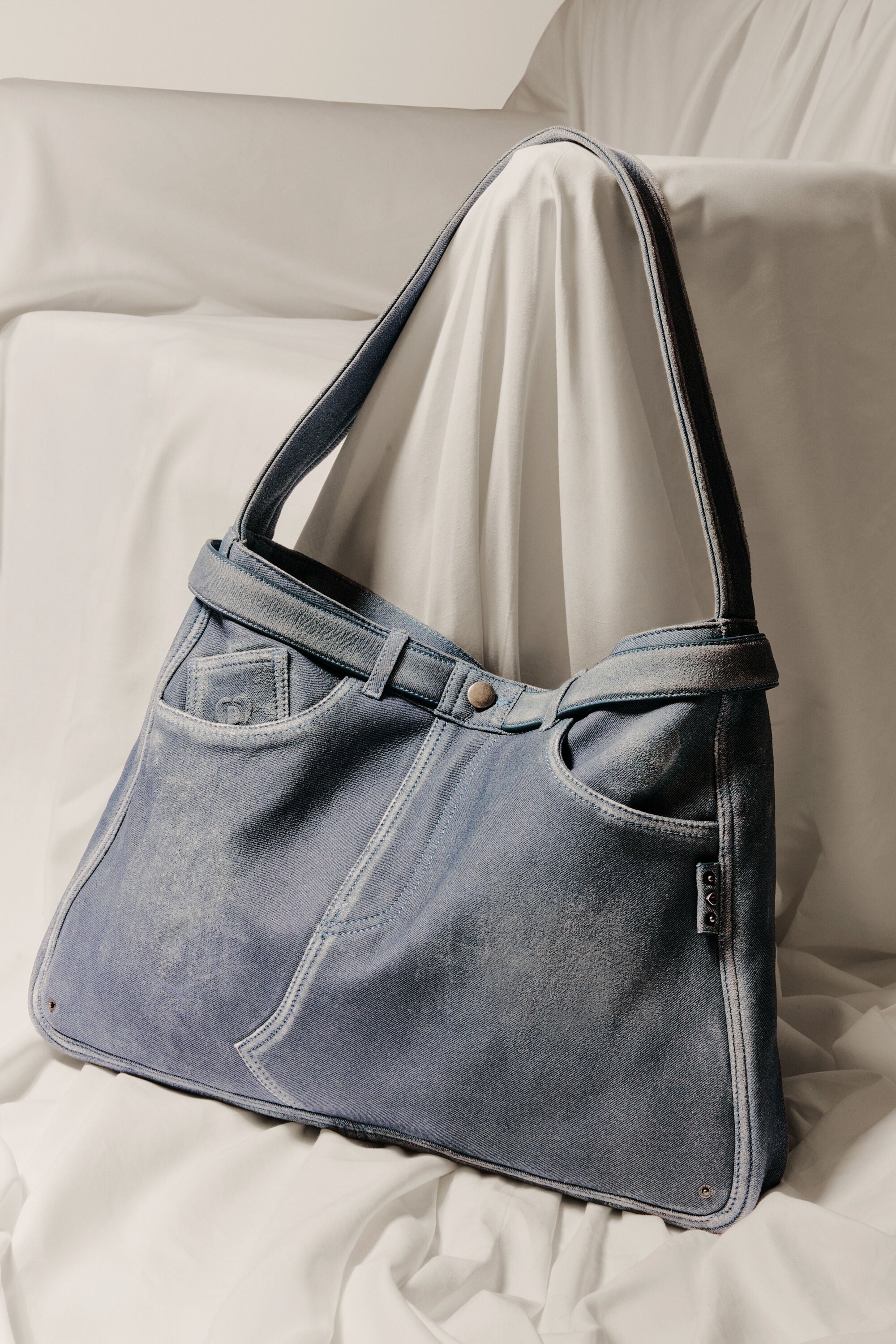 Desigual Grote tas van denimleer studio