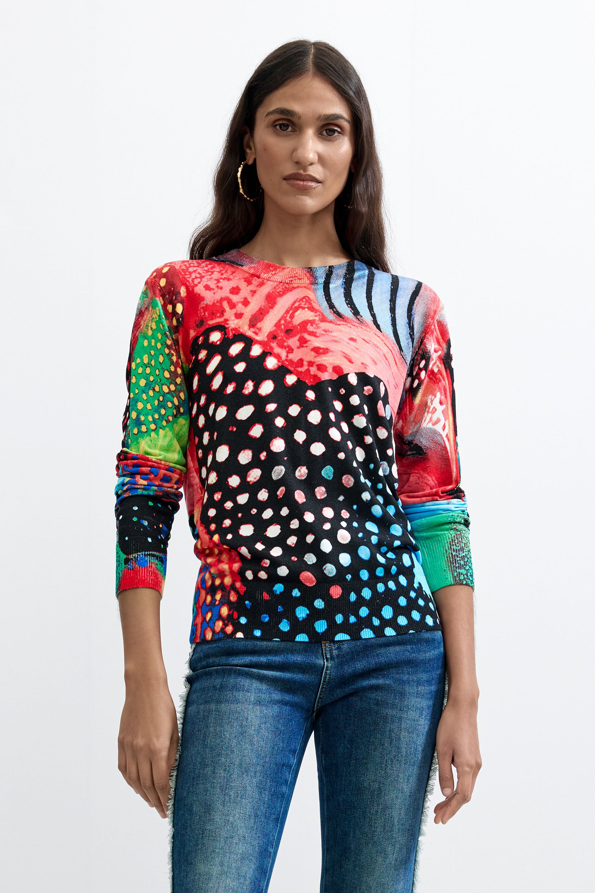 Desigual Bedrukte trui kleuren