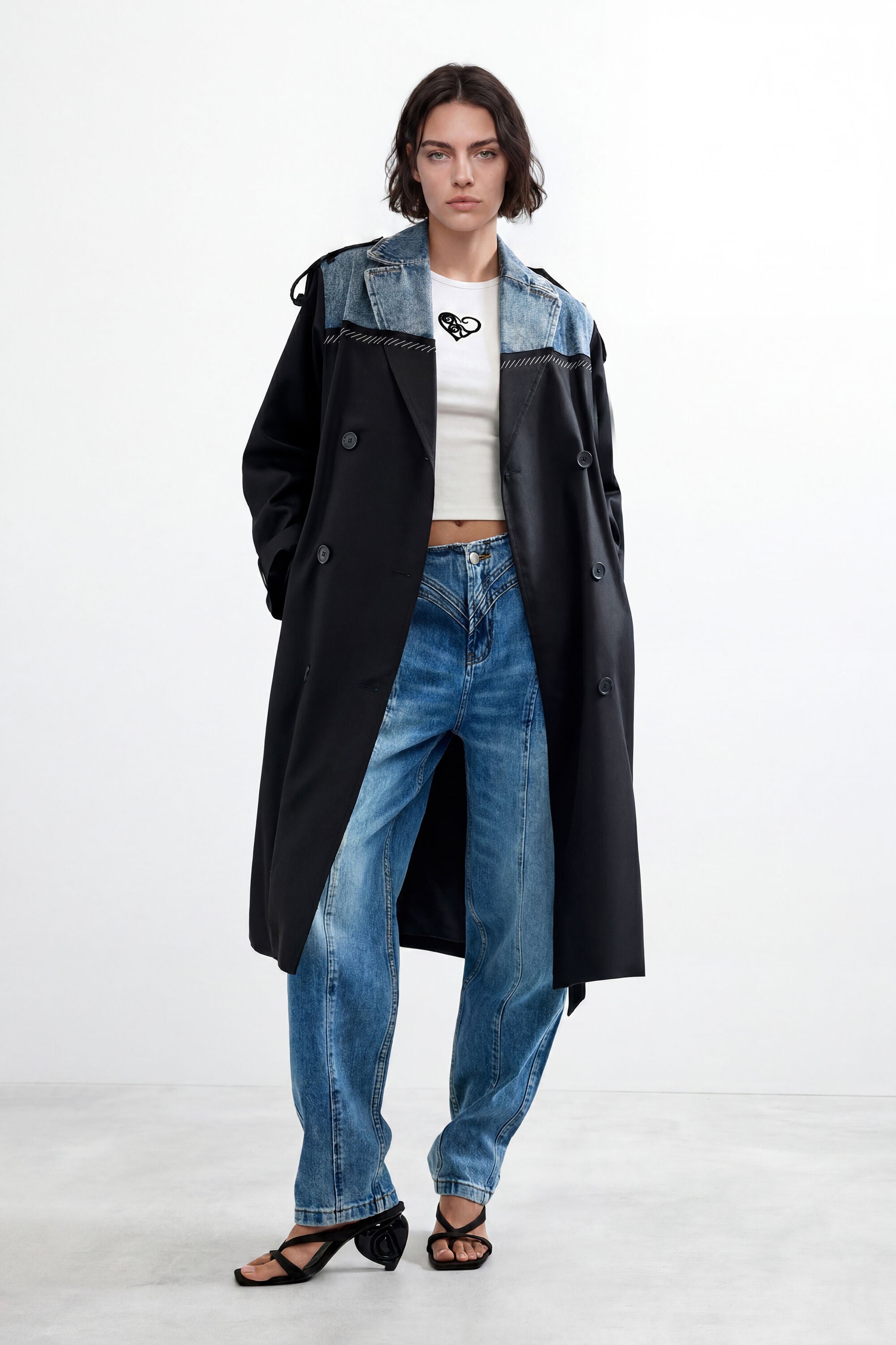 Desigual Lange trenchcoat