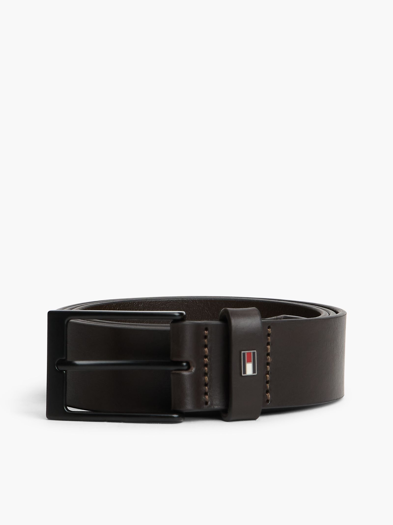 Tommy Hilfiger cadeauset met leren creditcardhouder en riem in bruin