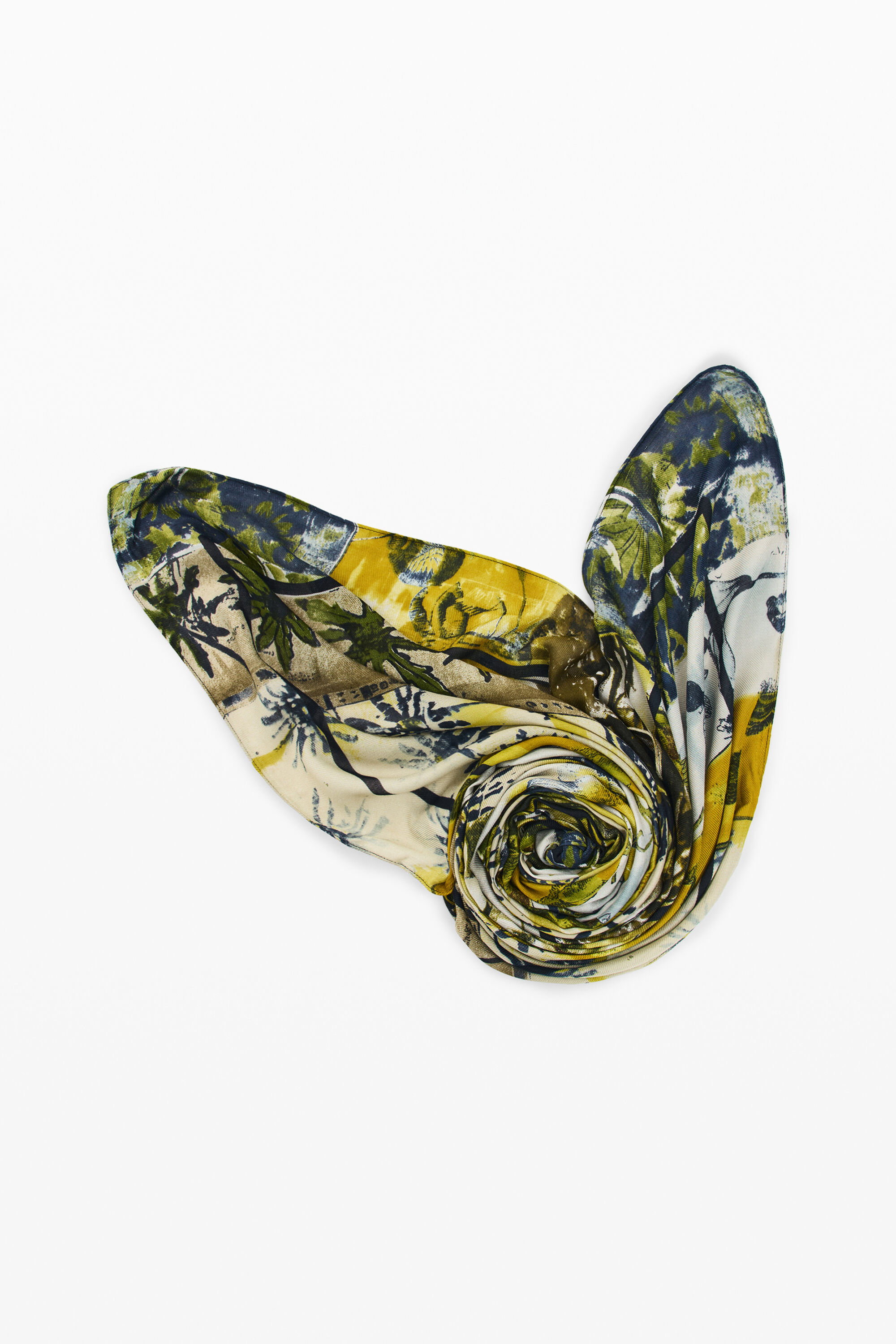 Desigual Rechthoekige bedrukte foulard in multicolor