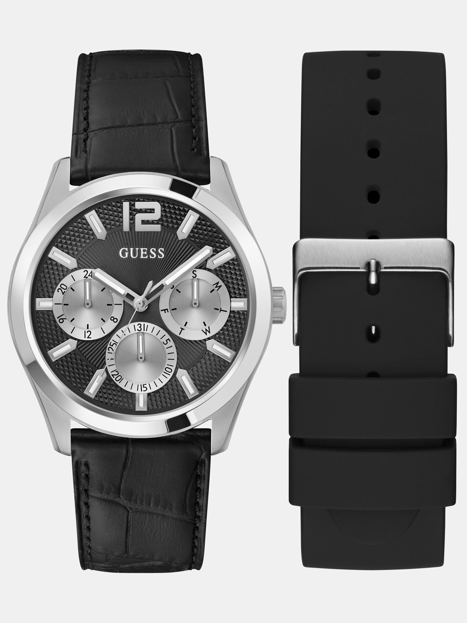 Guess Analoog Horloge Met Verwisselbare Bandjes in zwart