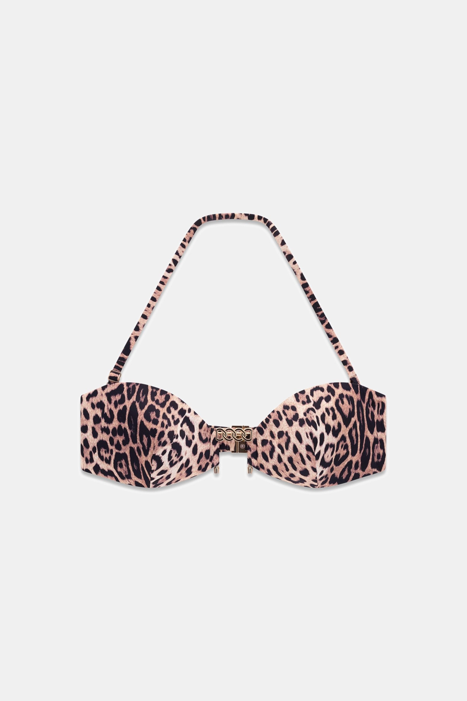 Guess Bandeau Bikini Top Met Animalier Print