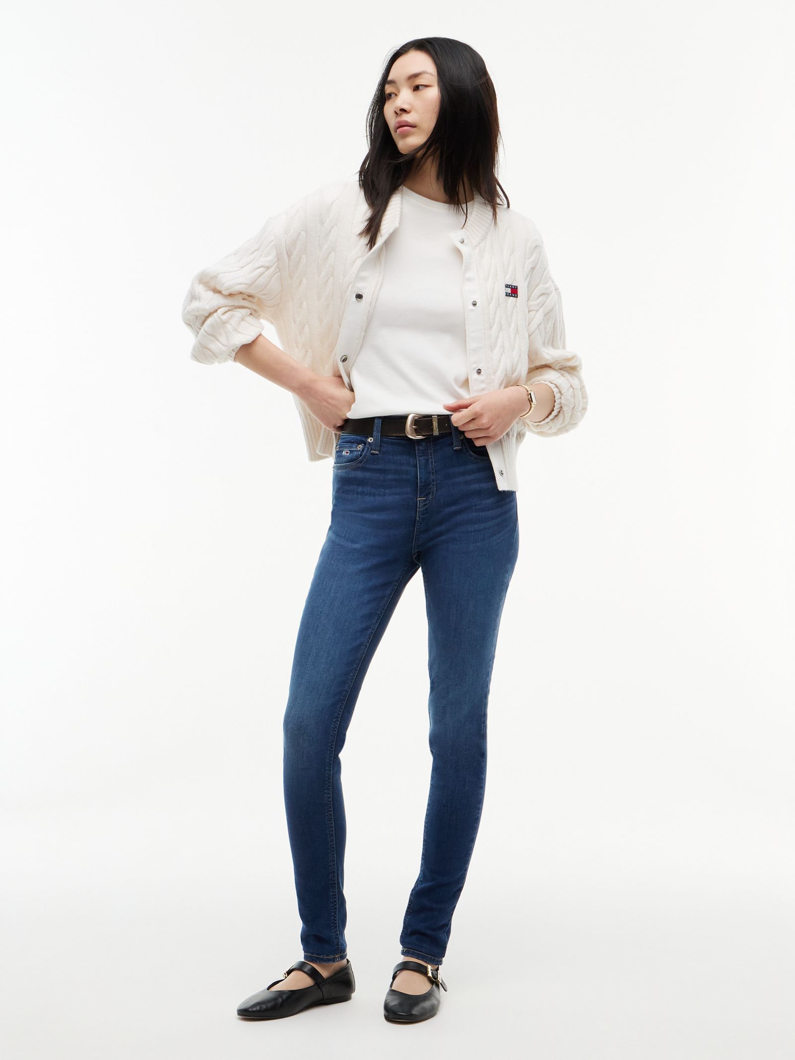 Tommy Jeans Nora Medium Rise Skinny Jeans in blauw