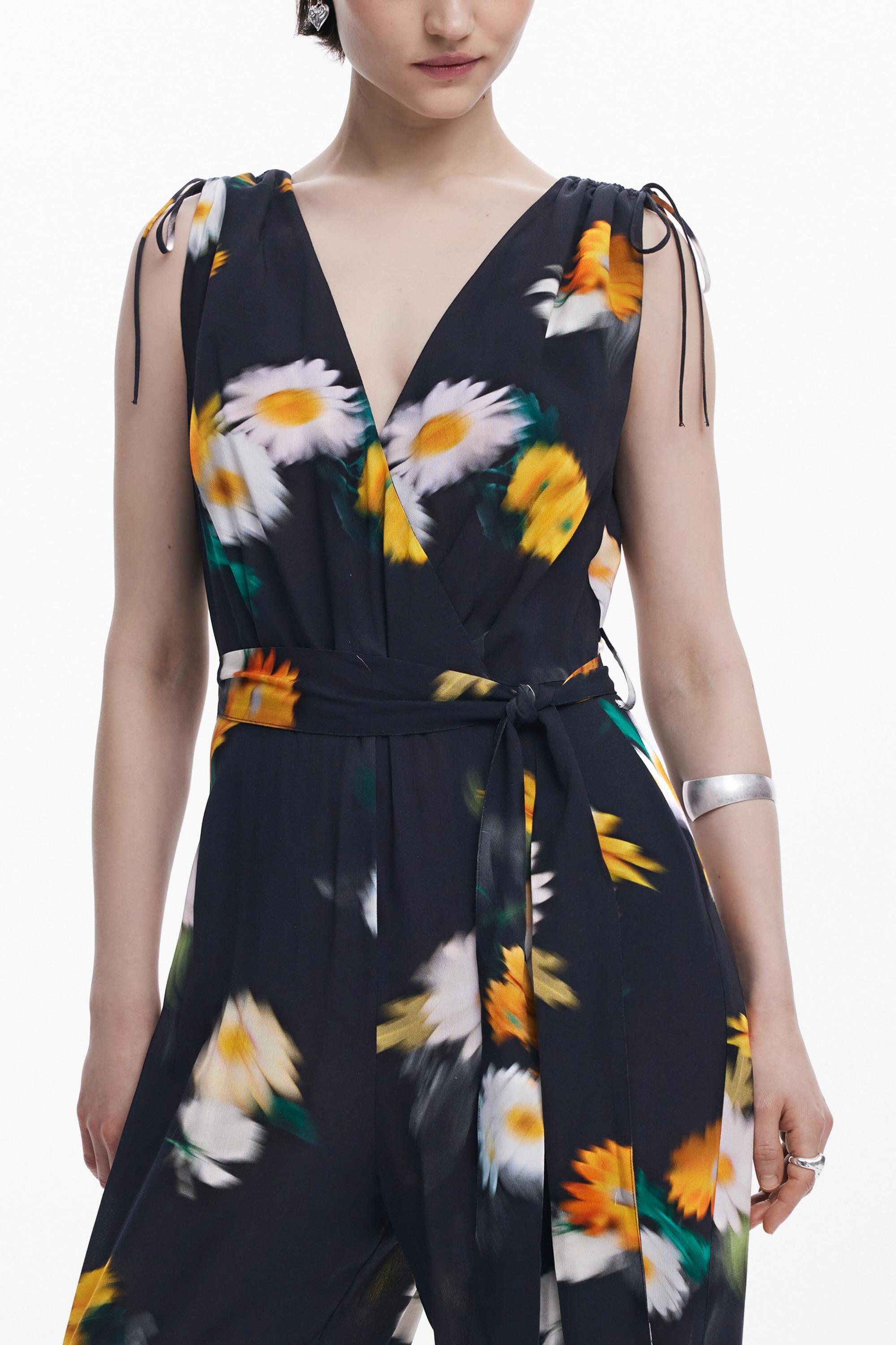 Desigual Lange bloemen jumpsuit