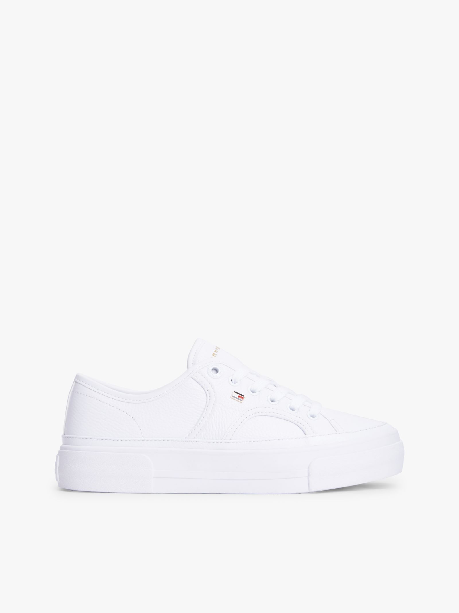 Tommy Hilfiger Platformsneaker van gegranuleerd leer met logo