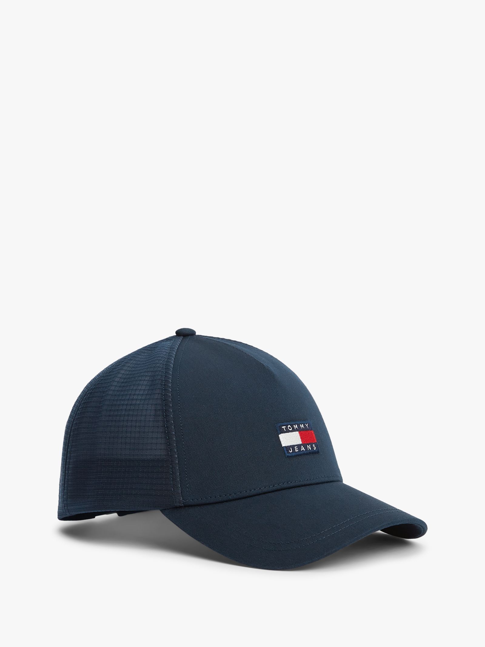 Tommy Jeans Heritage signature colour blocked truckerpet in marine