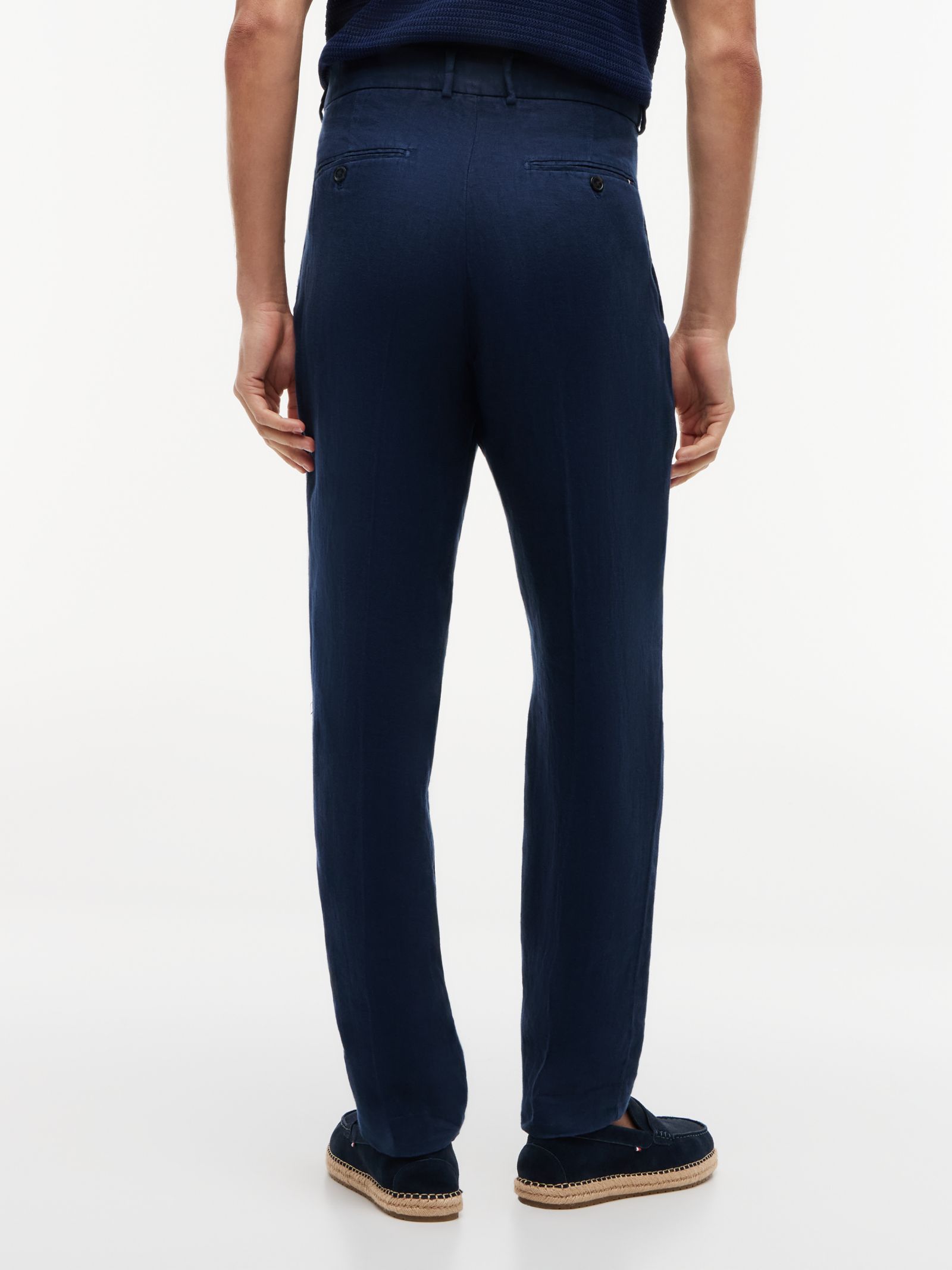 Tommy Hilfiger New York Label gewassen broek van puur linnen