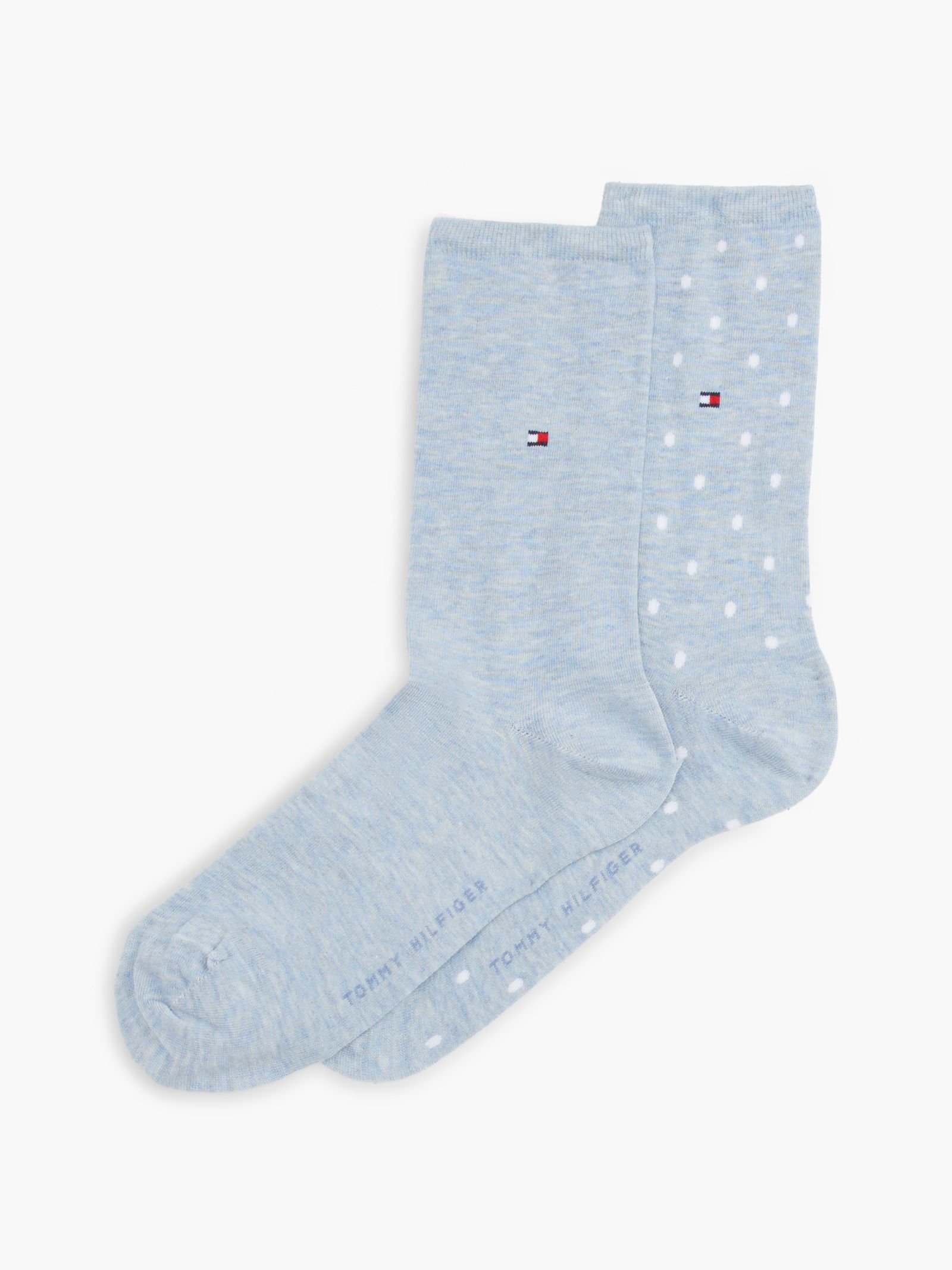 Tommy Hilfiger Set van 2 paar sokken met polkadots in blauw
