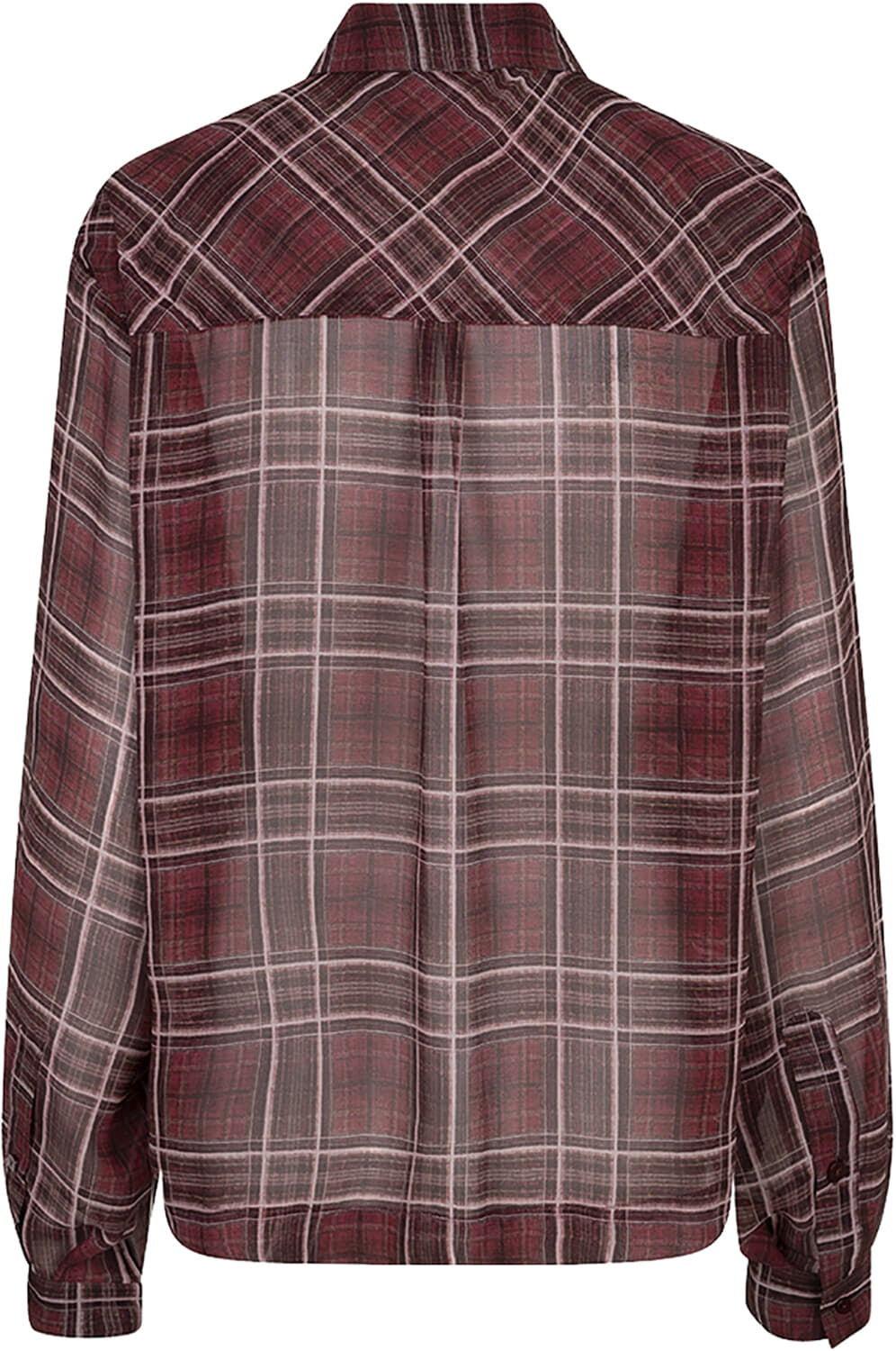 Esqualo Blouse Autumn Check Bordeaux Rood dames