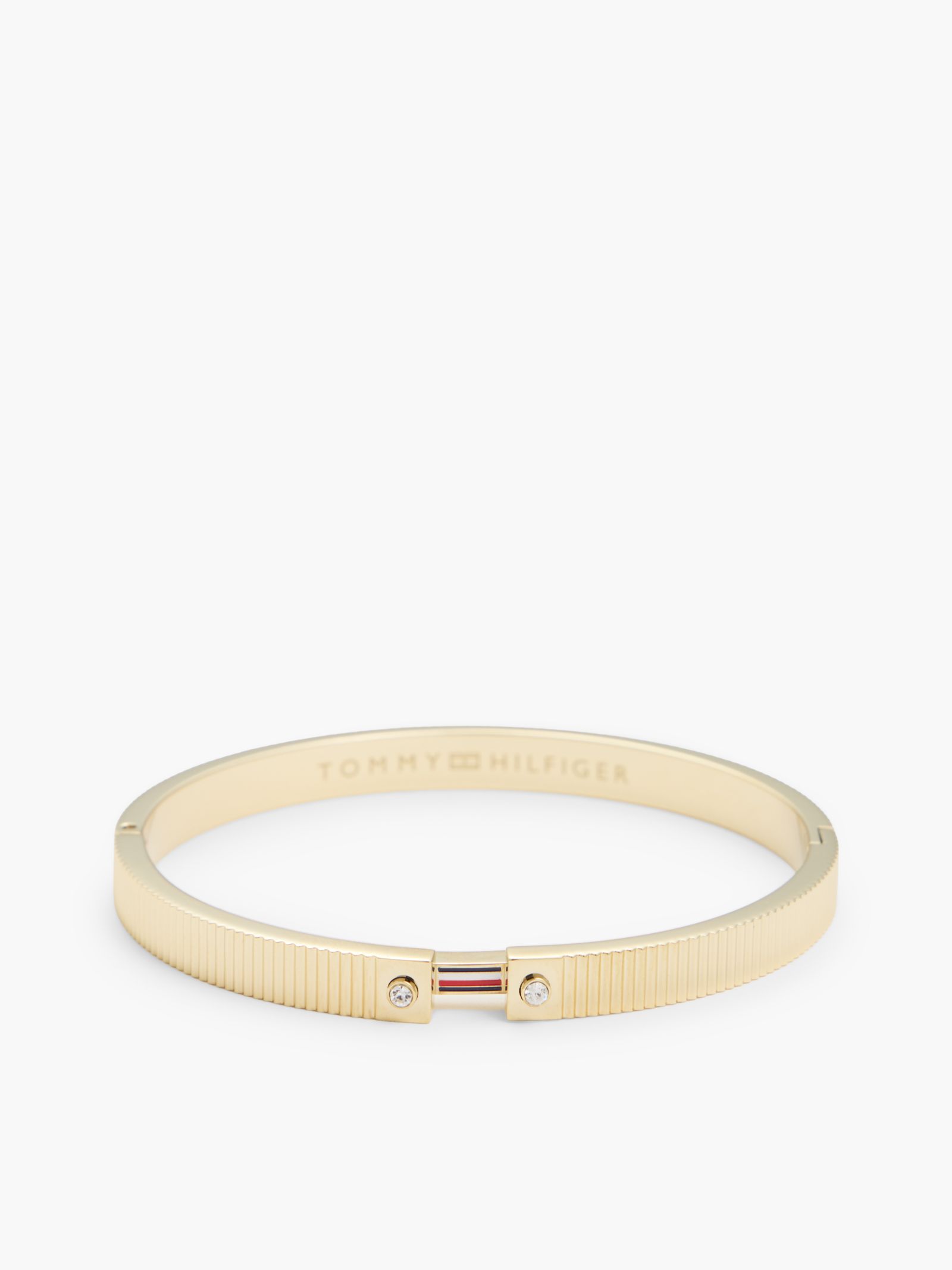 Tommy Hilfiger vergulde armband met streeptextuur
