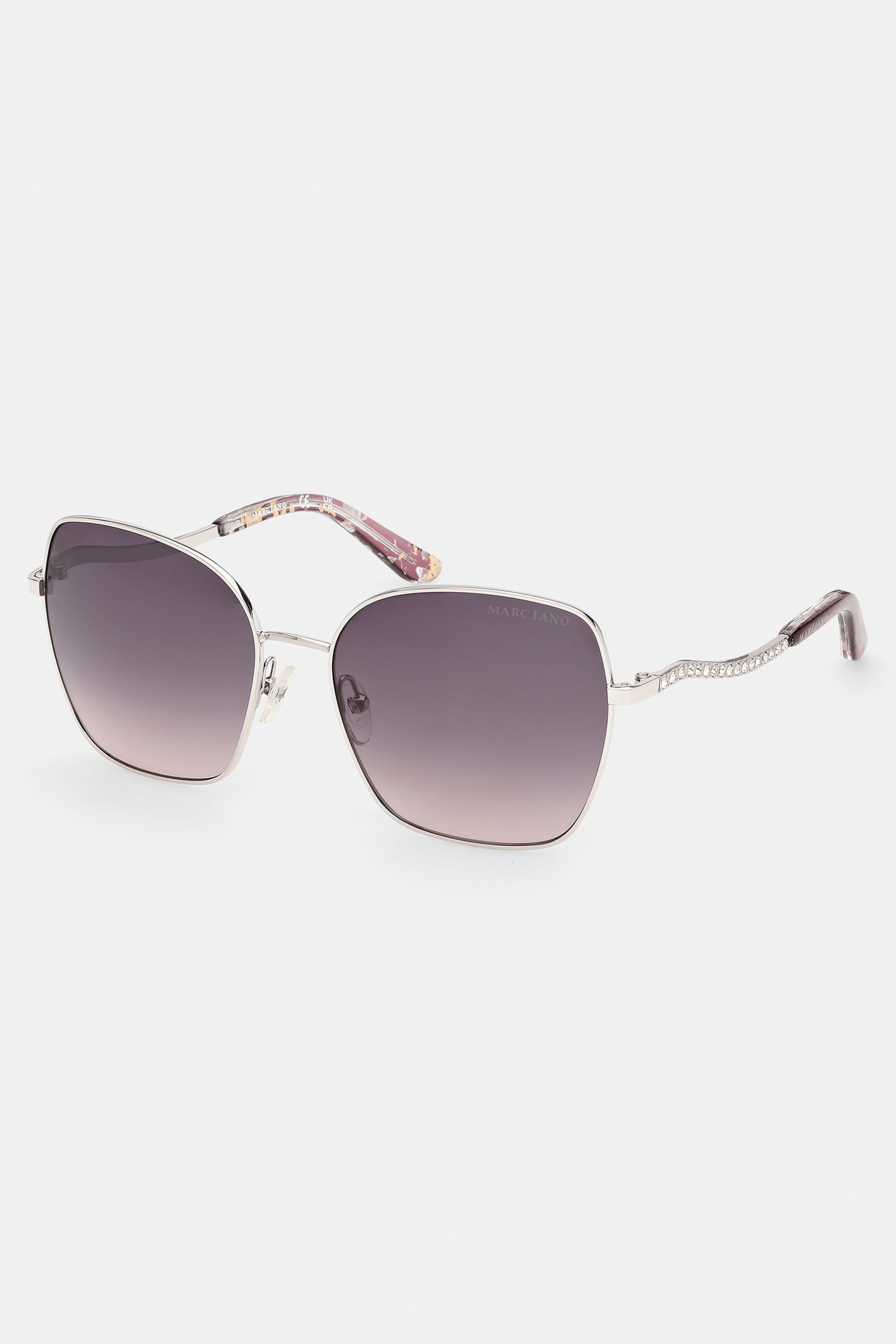 Guess Marciano Vierkante Zonnebril in zilver