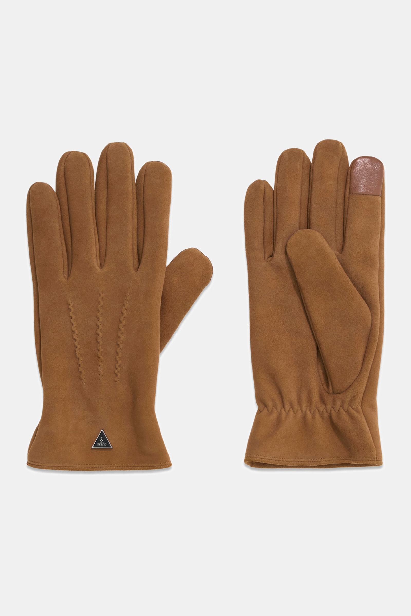 Guess Echte Leren Handschoenen in bruin
