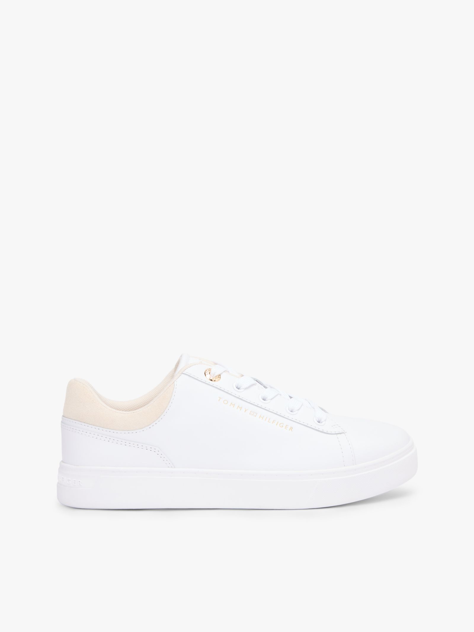 Tommy Hilfiger Leren cupsole sneaker met reliëflogo