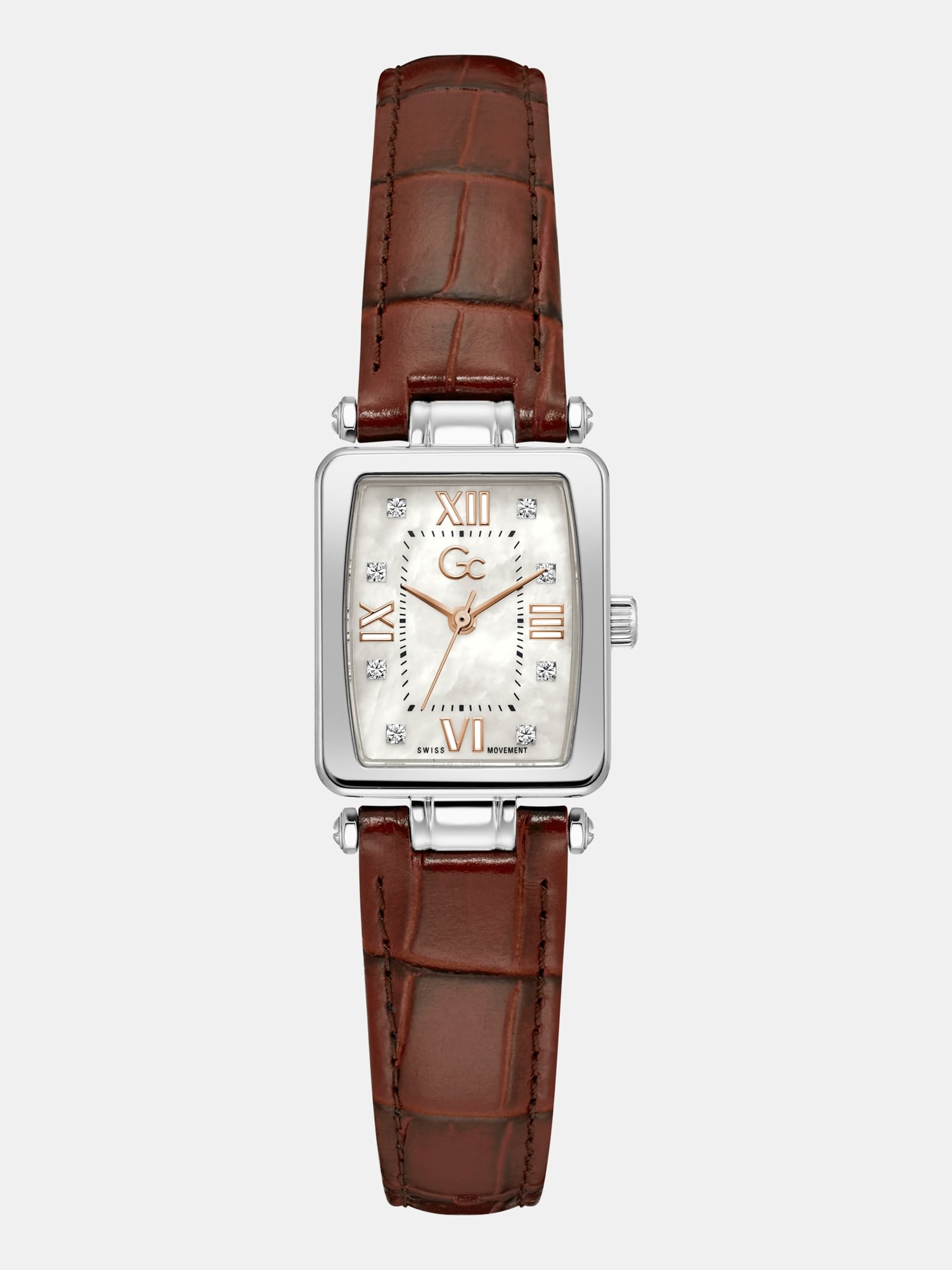 Guess Gc Echt Leren Analoge Horloge 21 Mm