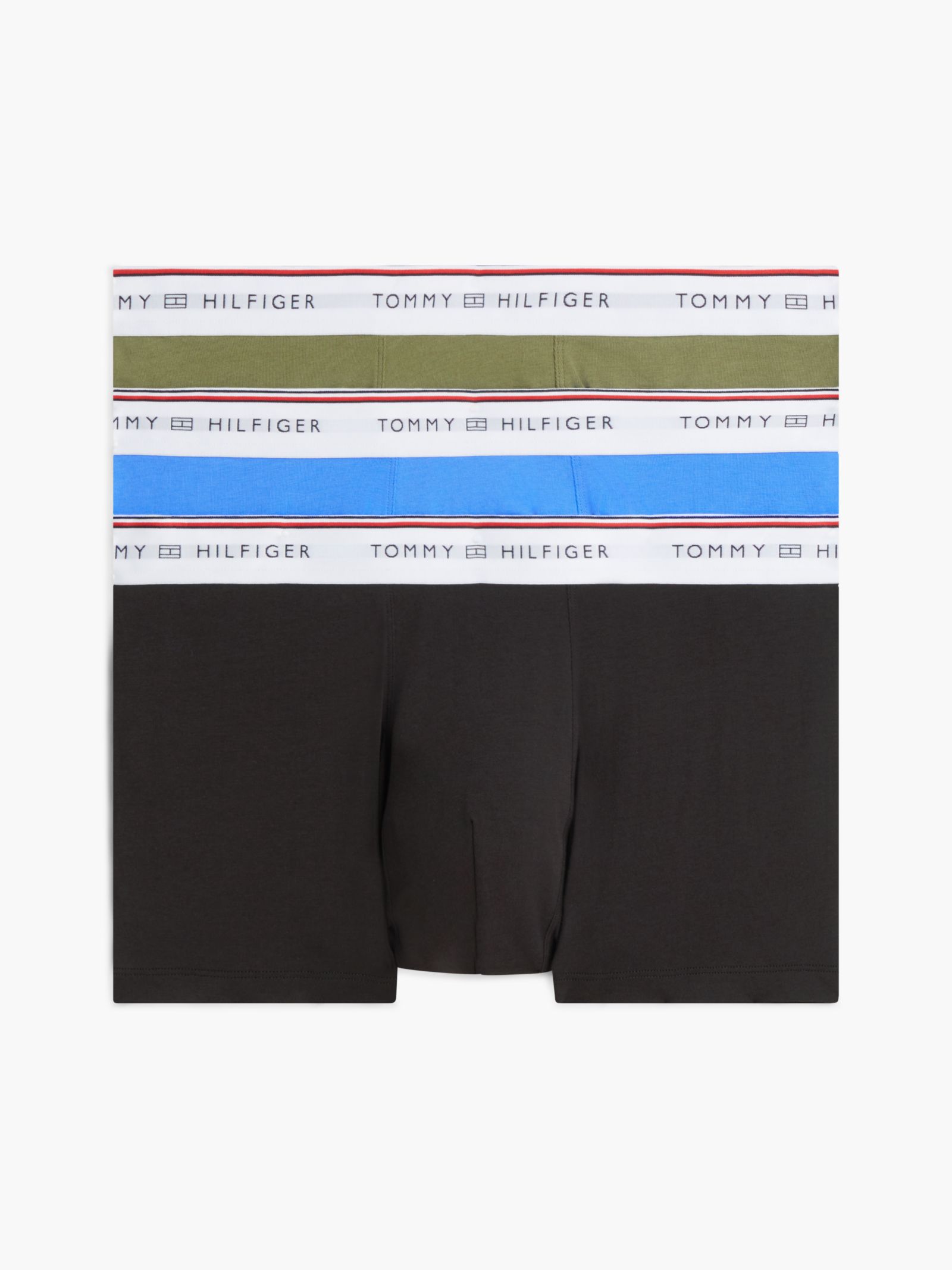 Tommy Hilfiger Set van 3 boxershorts met Signature Streep en Logotaille in multicolor