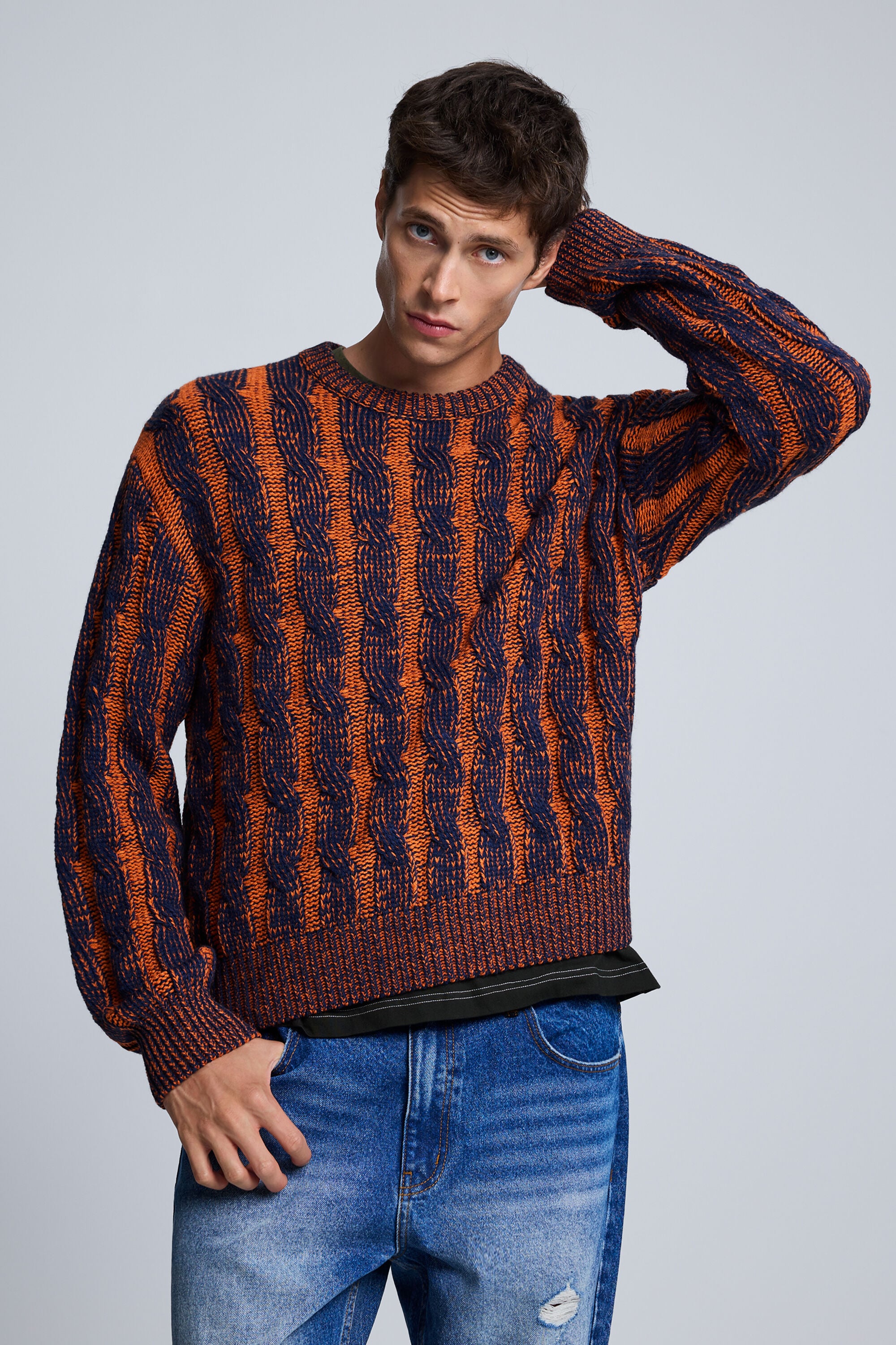 Desigual Jacquardtrui for men in oranje