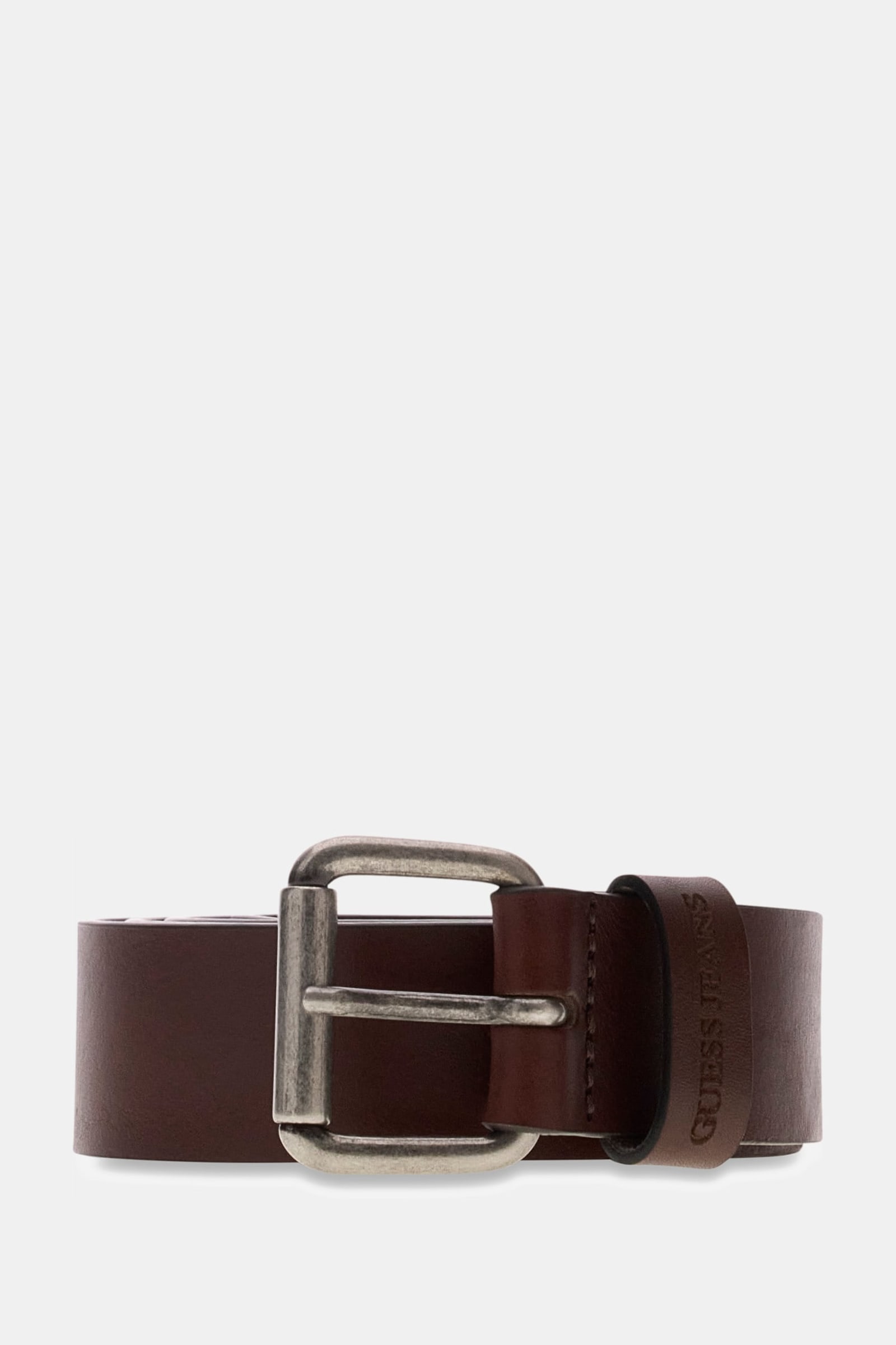 Guess Riem Van Gehamerd Leer in bruin