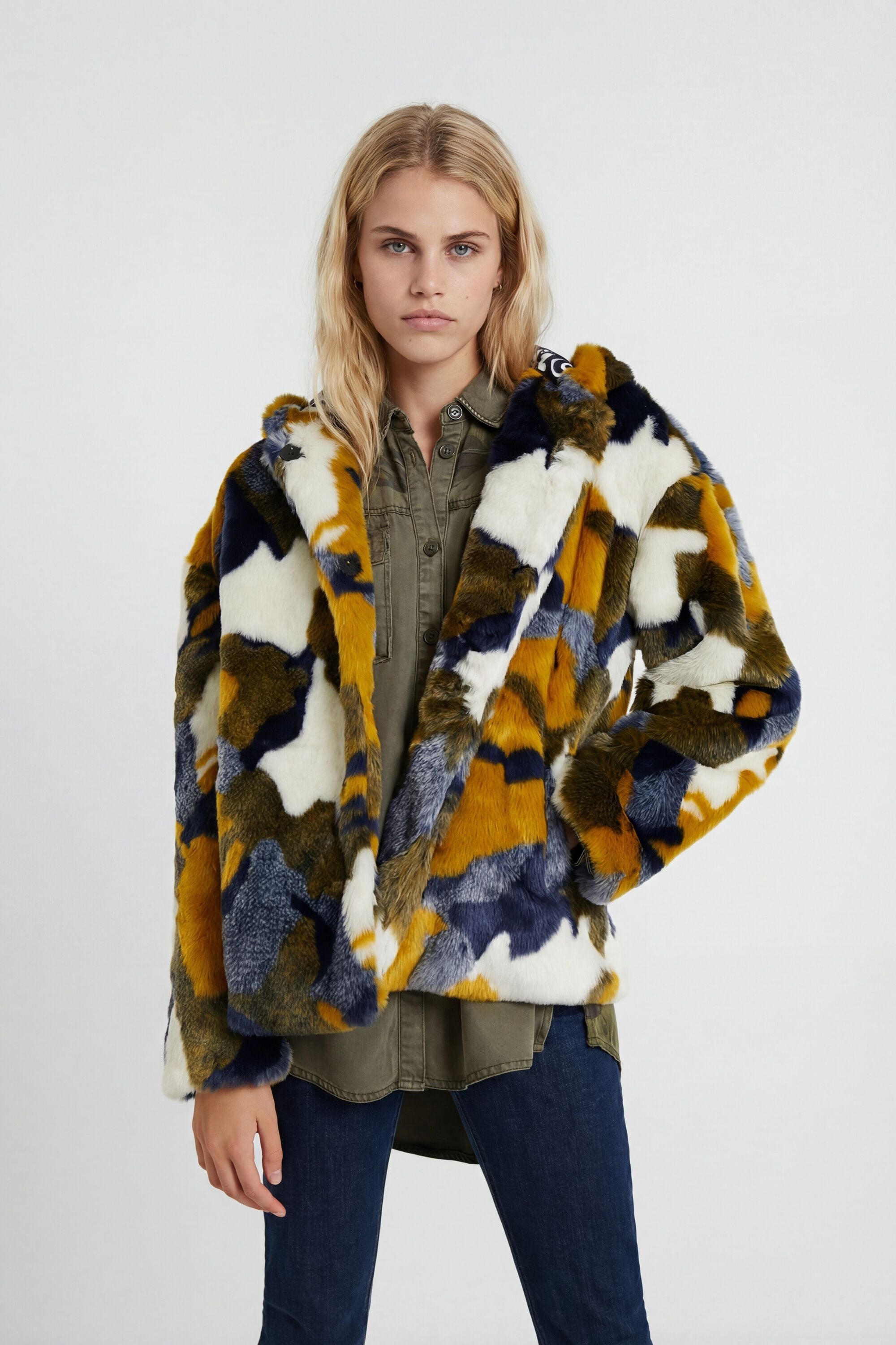Desigual Korte pluchen jas
