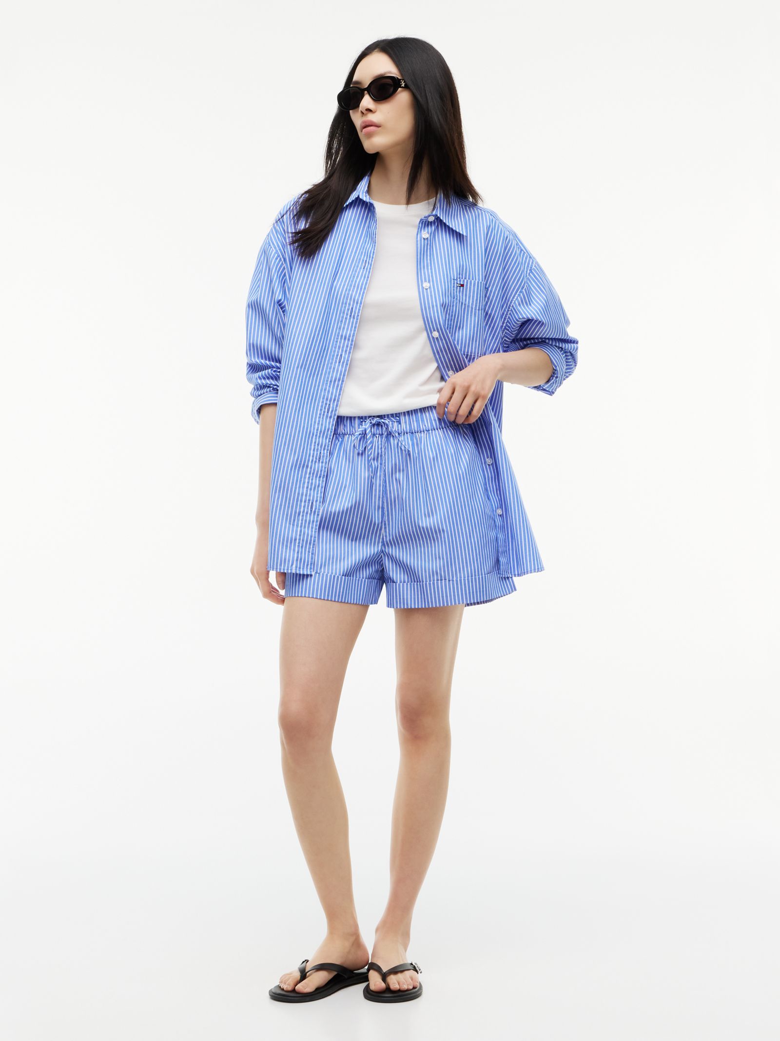 Tommy Jeans Wide leg short van poplin