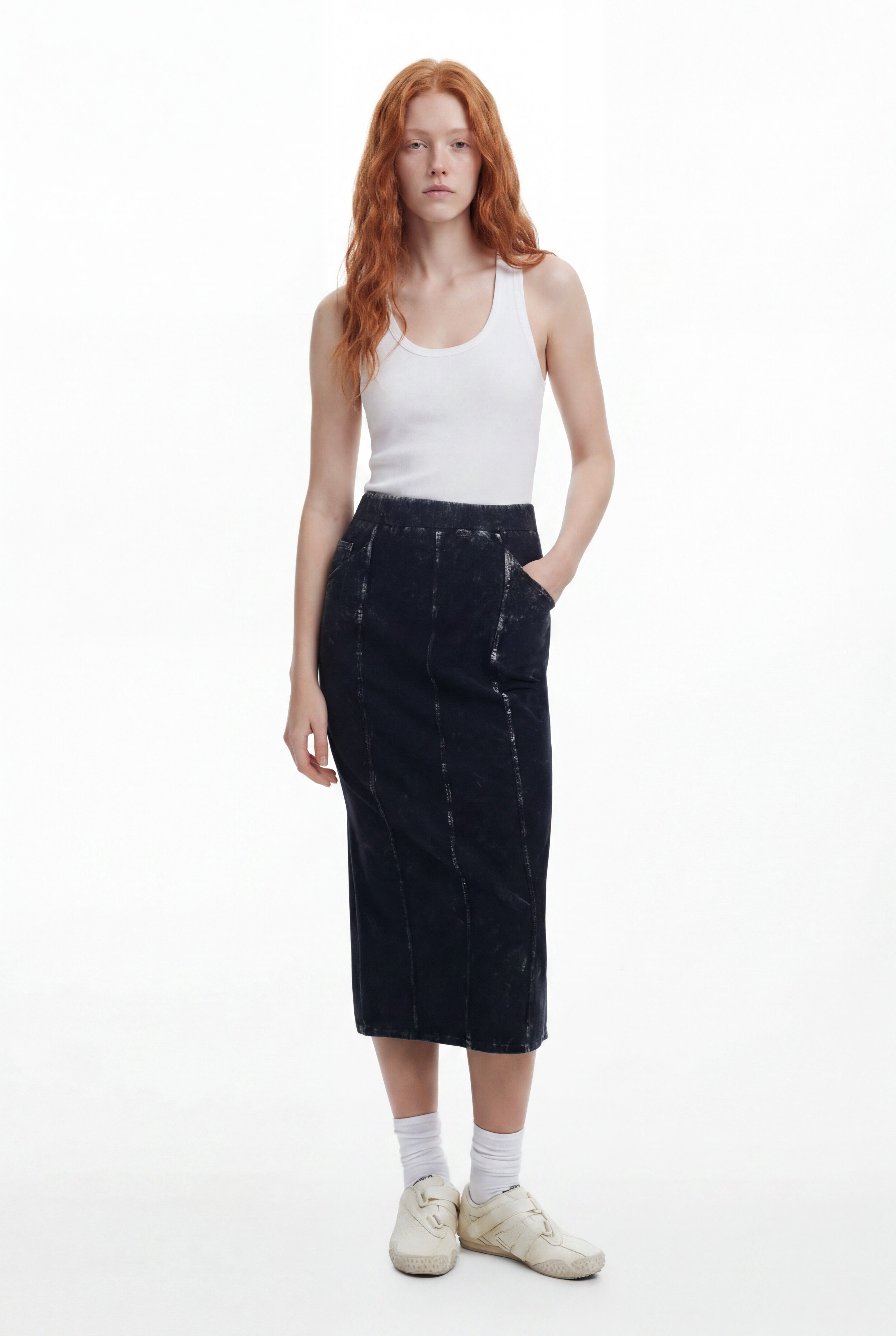 Desigual Gecombineerde midi-jurk in zwart
