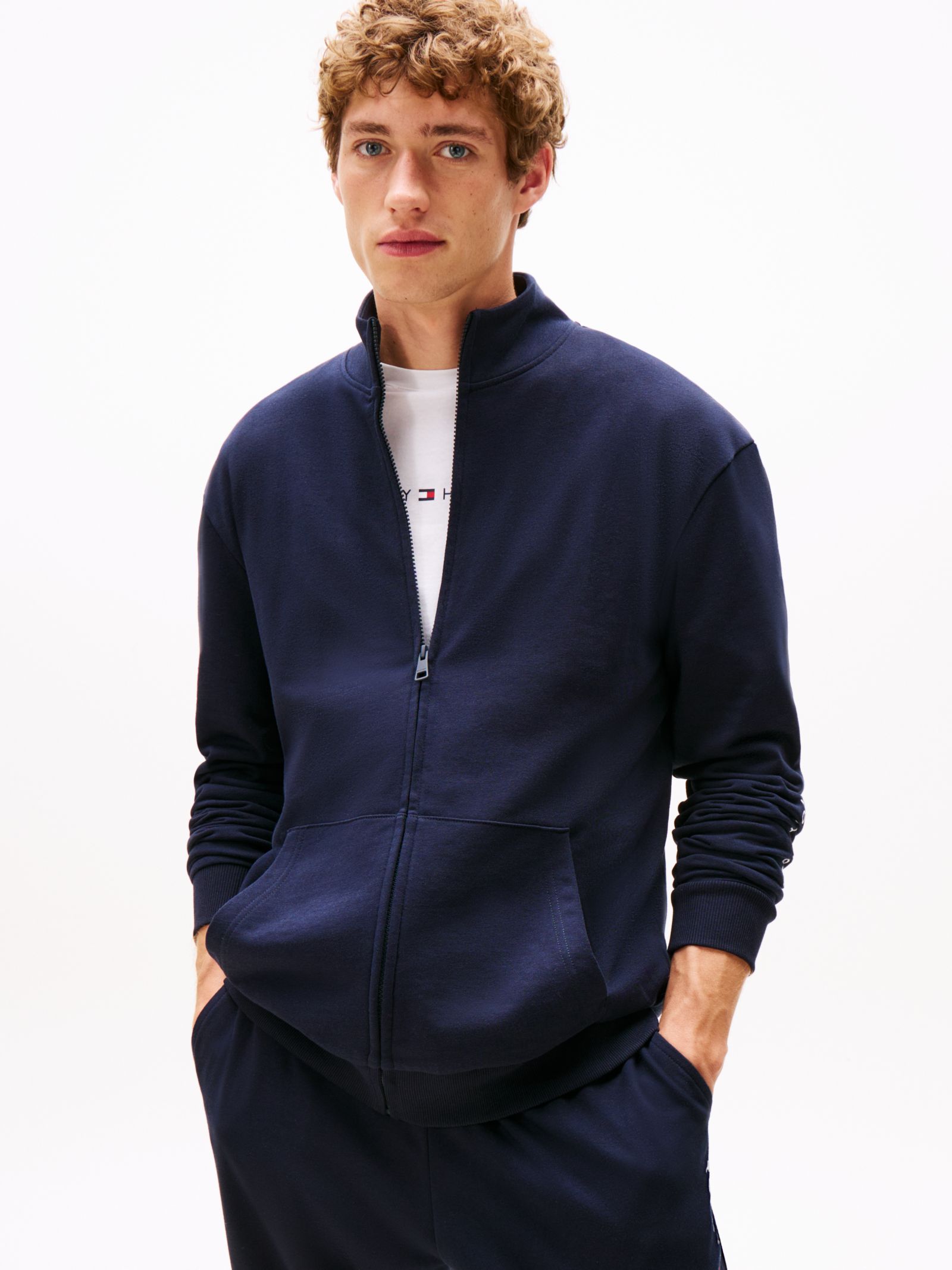 Tommy Hilfiger Original Loungesweatshirt met rits en logo