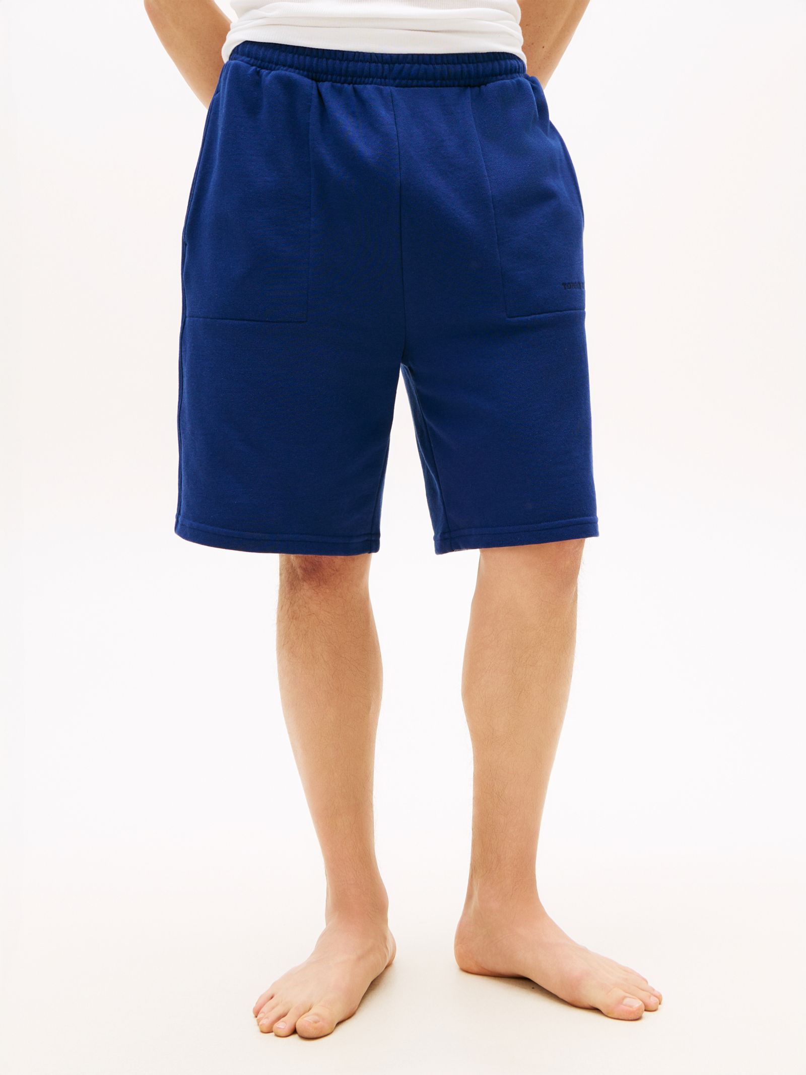 Tommy Hilfiger Essential Terry Lounge Short met logo in marine