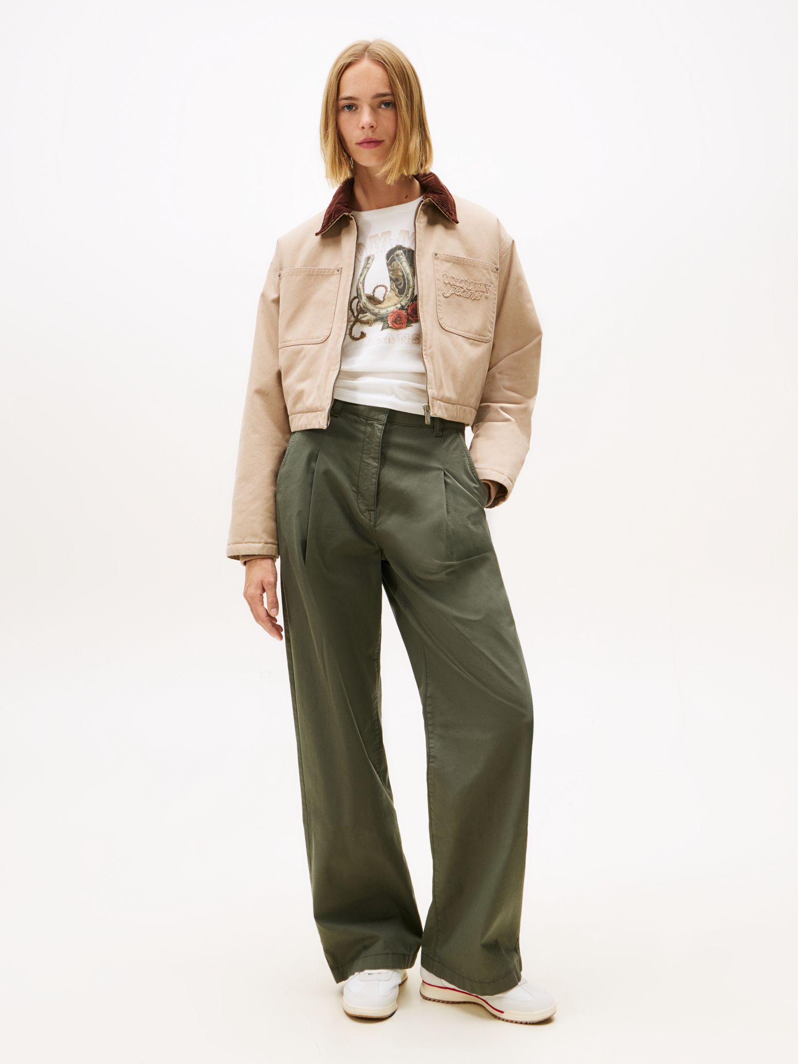Tommy Jeans twill wijde chino