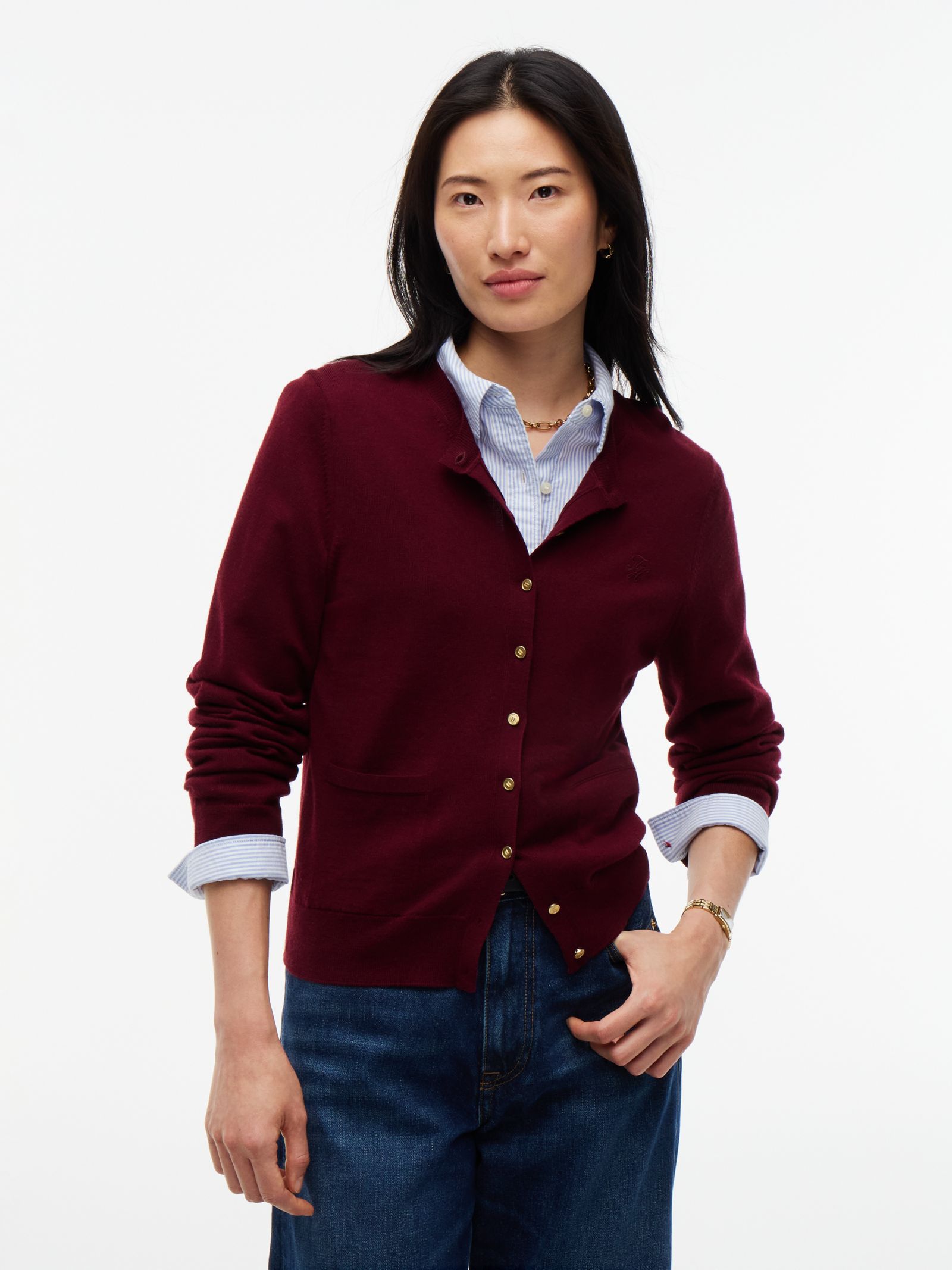 Tommy Hilfiger Puur wollen vest met goudkleurige knopen