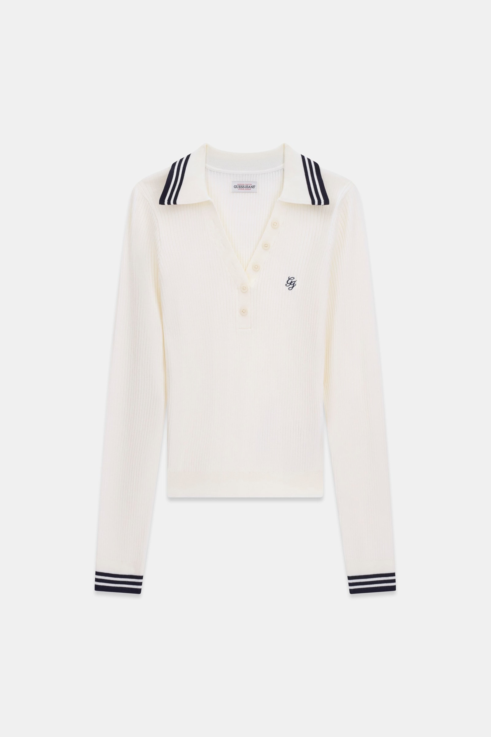 Guess Geborduurde Polotrui in wit