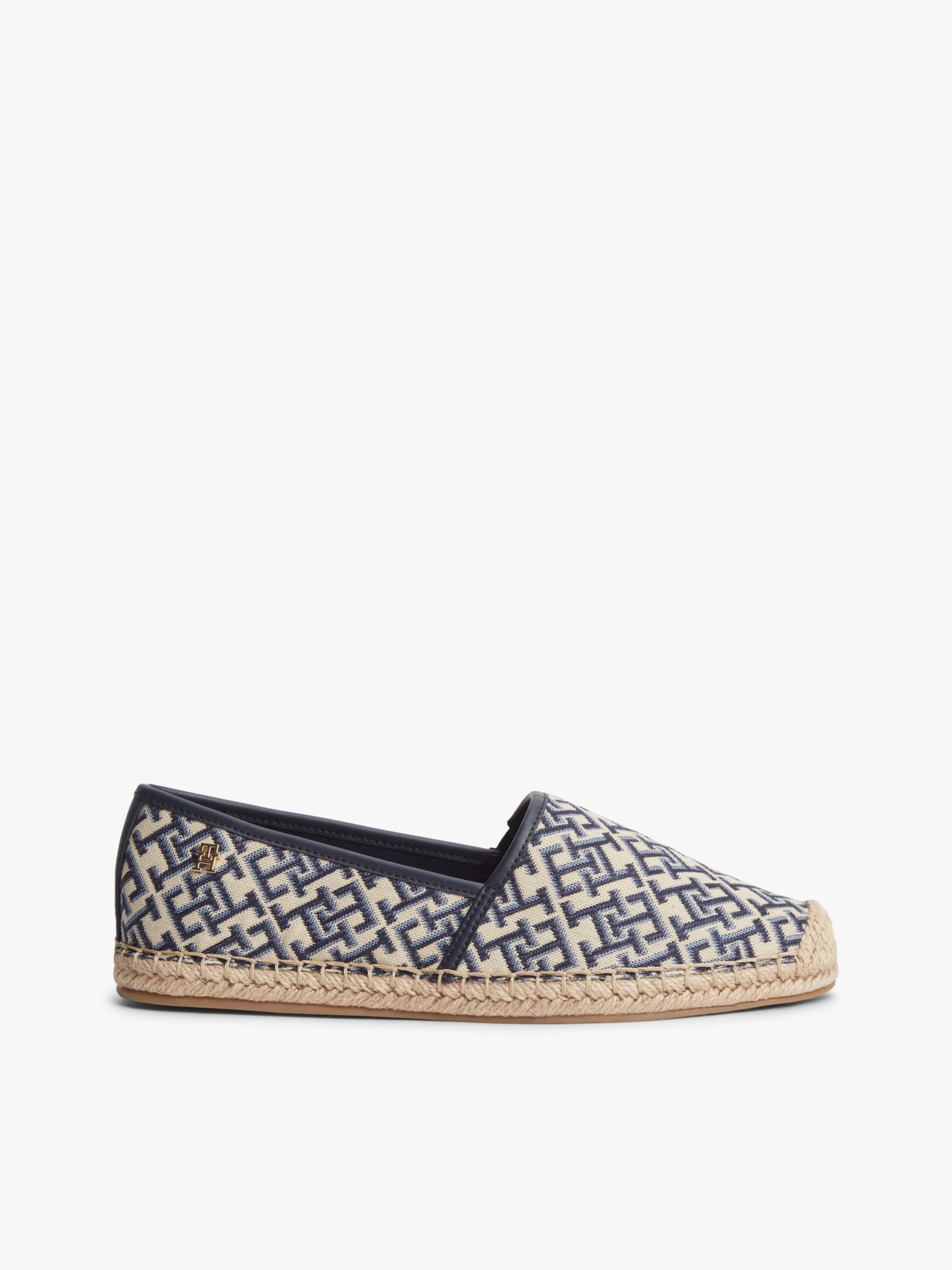 Tommy Hilfiger Jacquard espadrilles met metalen TH monogram