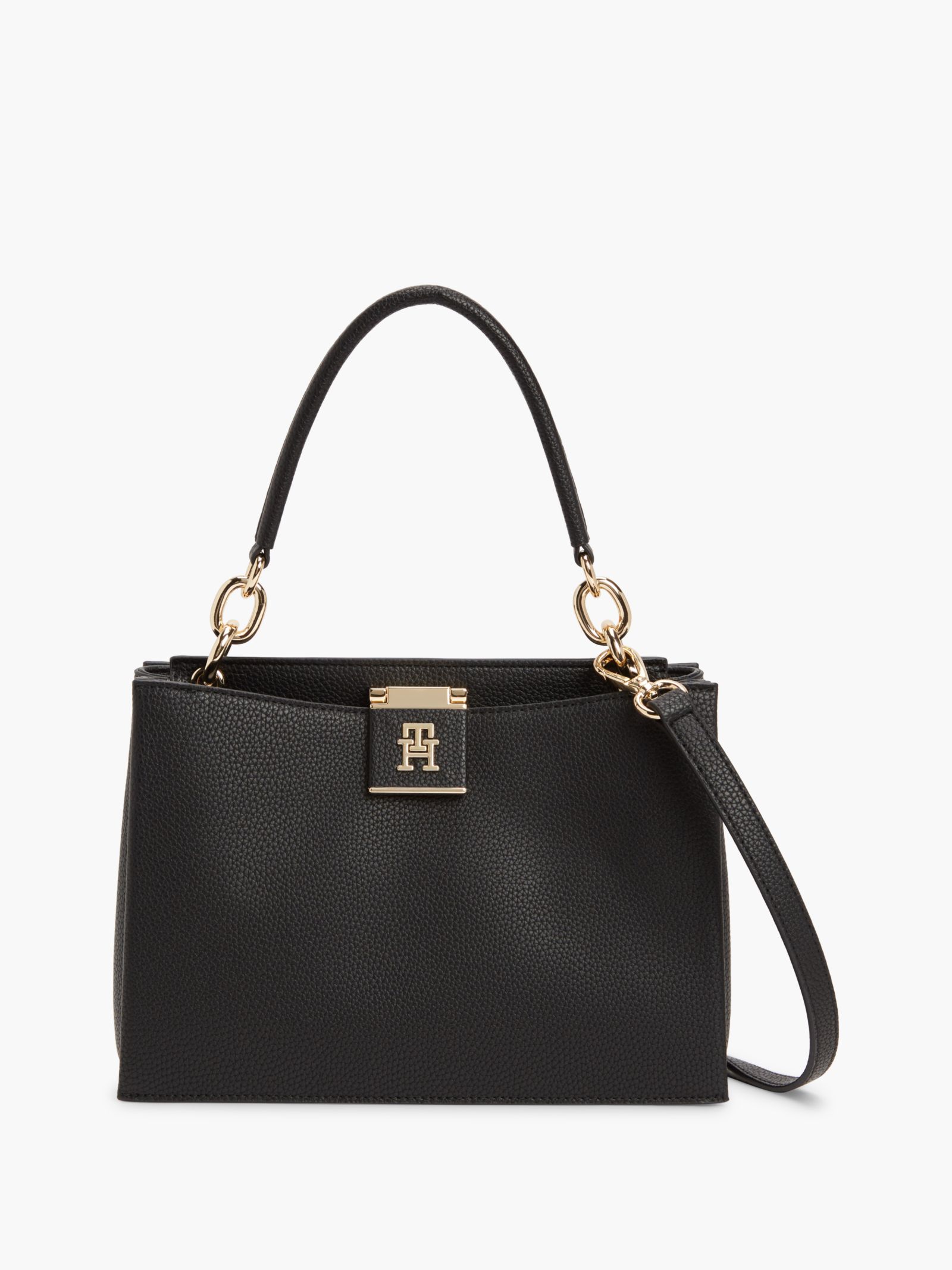 Tommy Hilfiger crossbodytas met TH Monogram in zwart