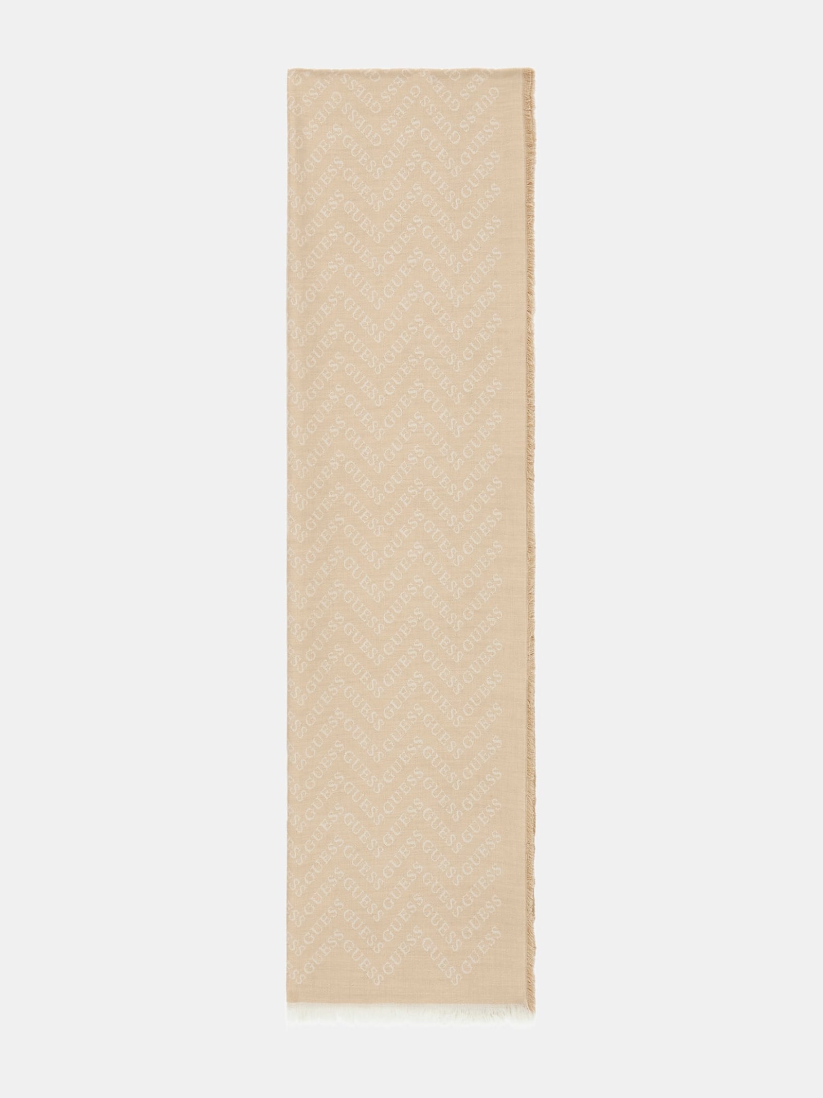 Guess Script Jacquard Sjaal in beige