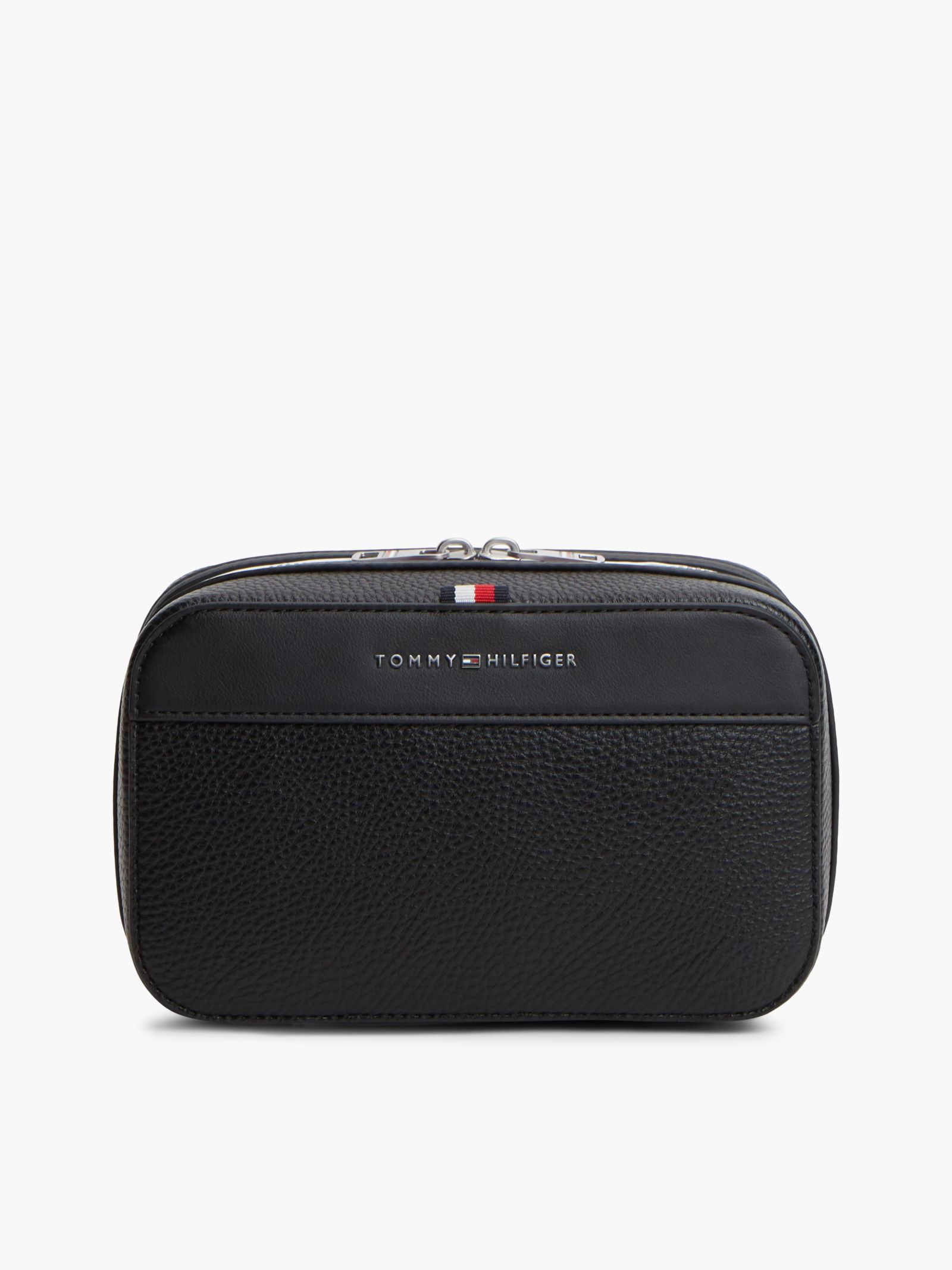 Tommy Hilfiger Gegranuleerde toilettas met metalen logo