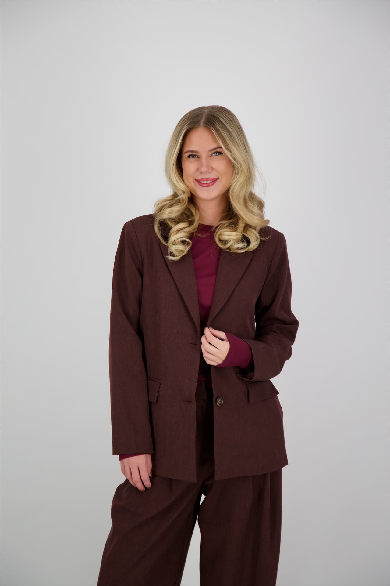 Vive La Femme Blazer Doris Bordeaux Rood dames