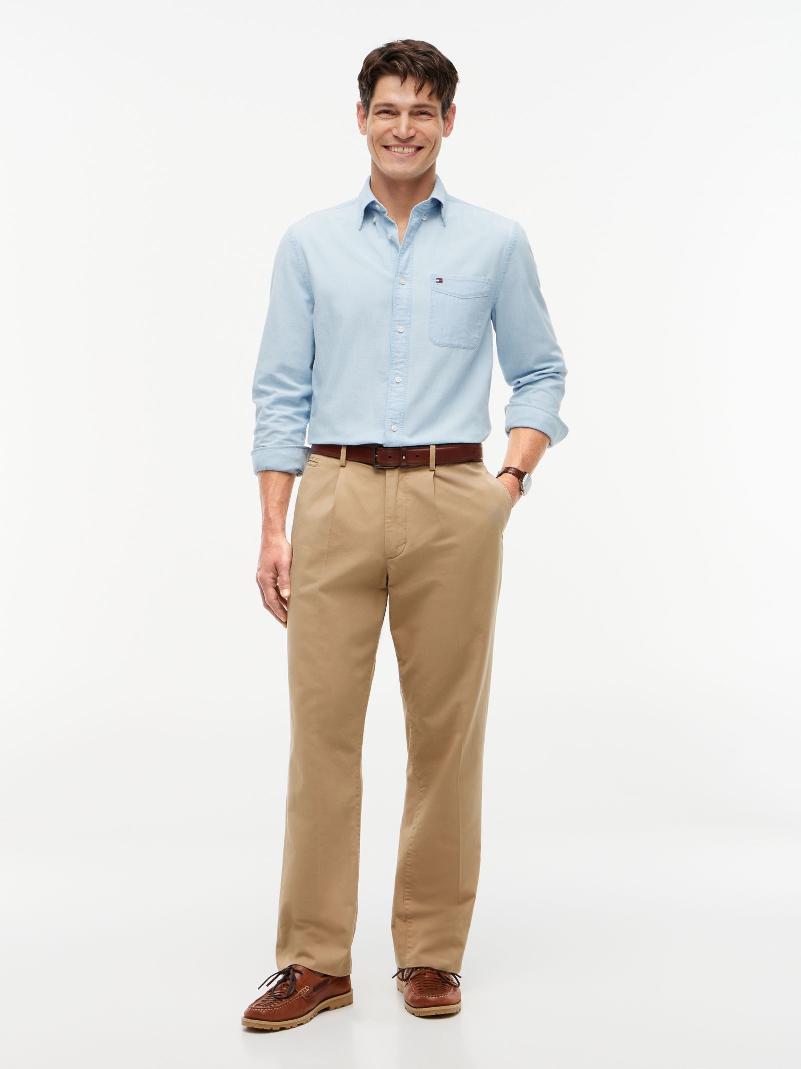Tommy Hilfiger Dover Regular Straight chino met wassing