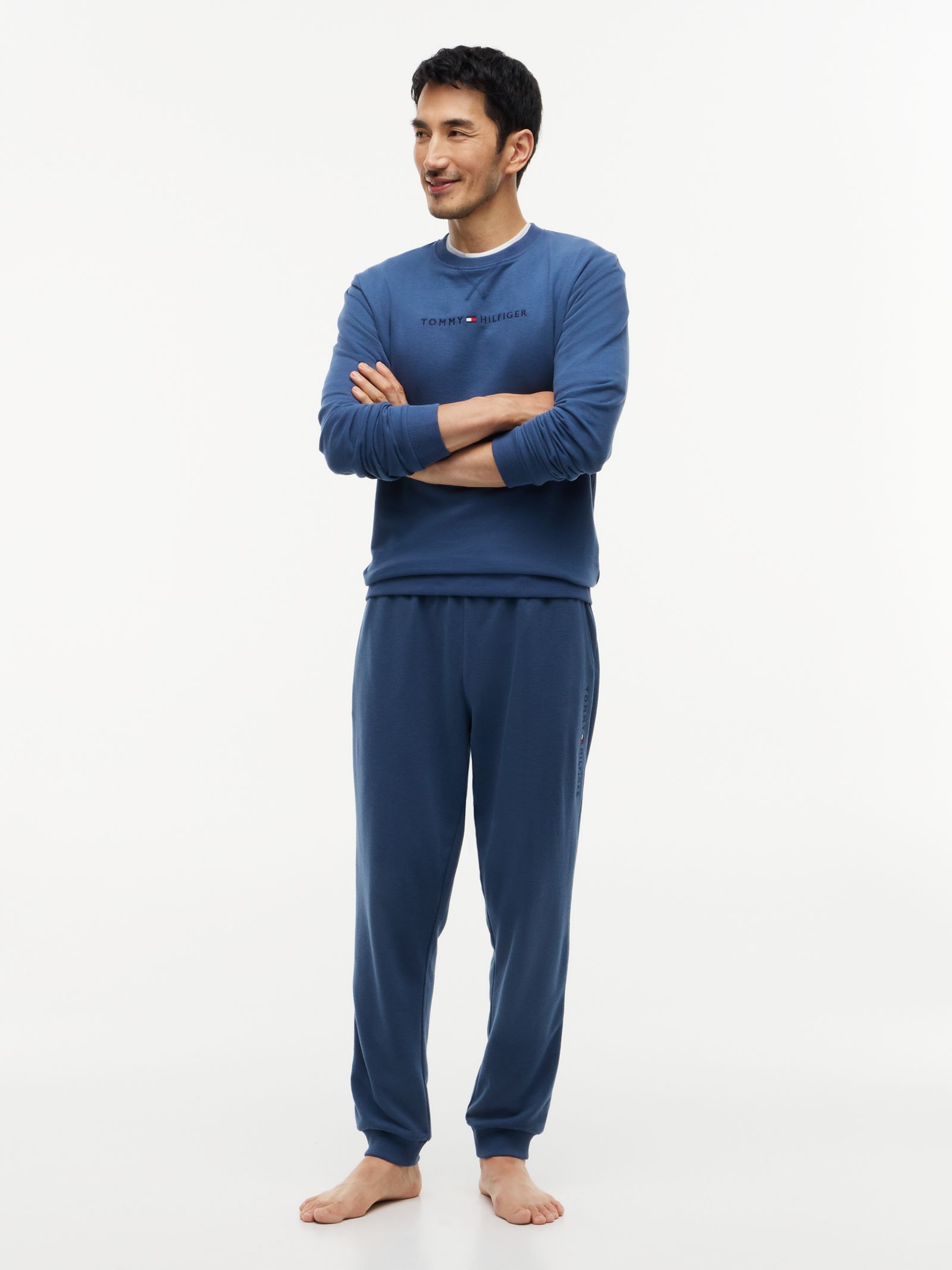 Tommy Hilfiger TH Original loungejogger van french terry in blauw