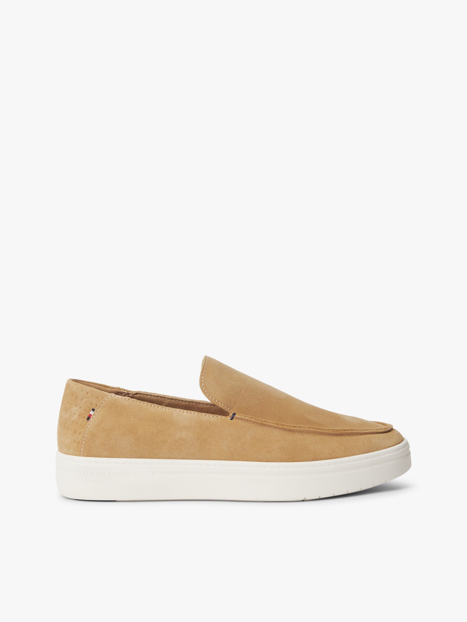 Tommy Hilfiger lichtgewicht suède loafer in beige