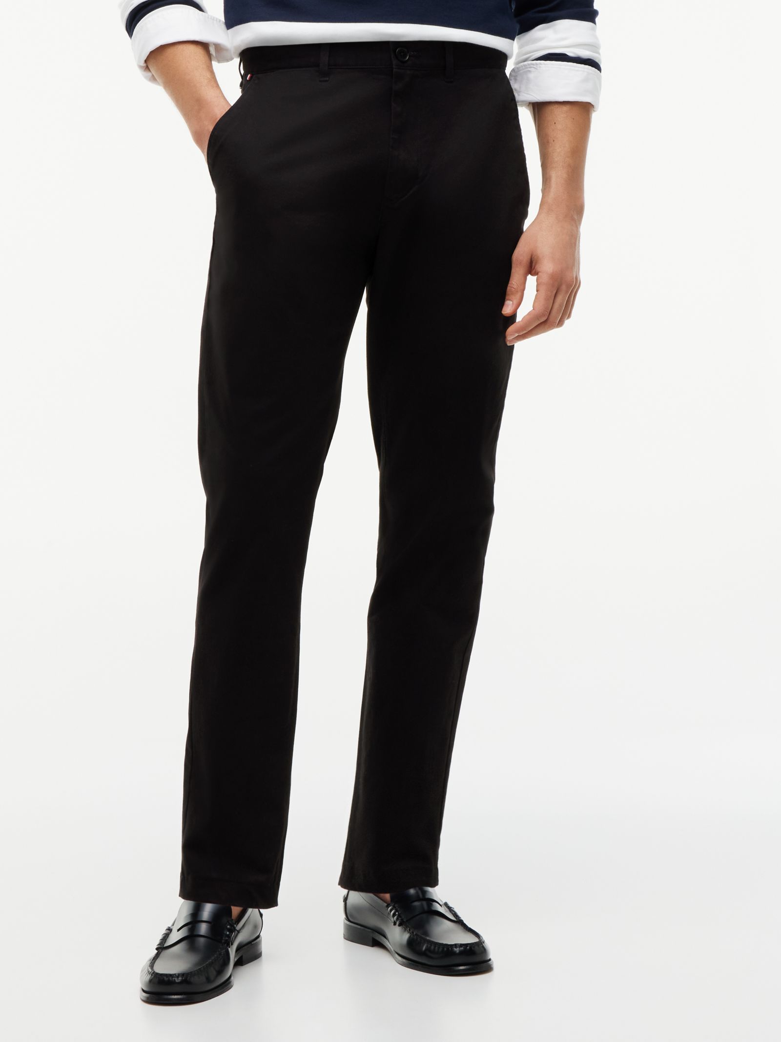 Tommy Hilfiger Harlem tapered twill chino in zwart