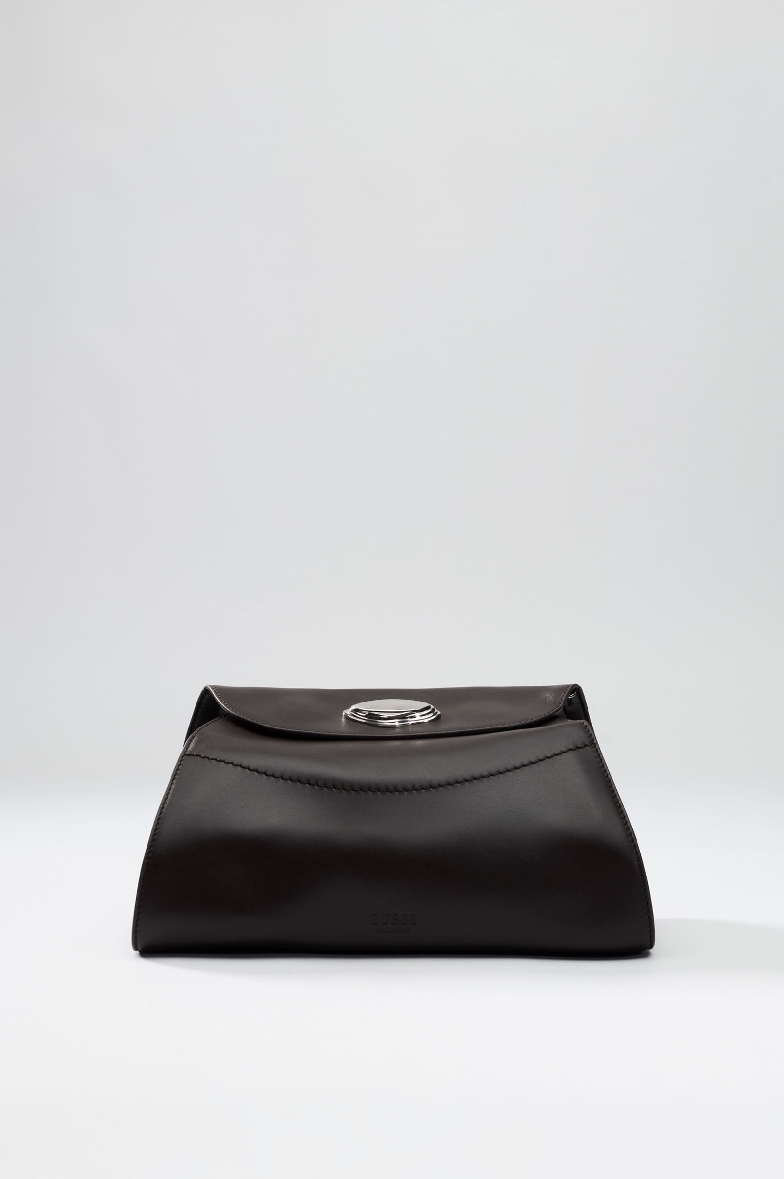 Guess Leonie Crossbodytas Van Echt Leer in bruin