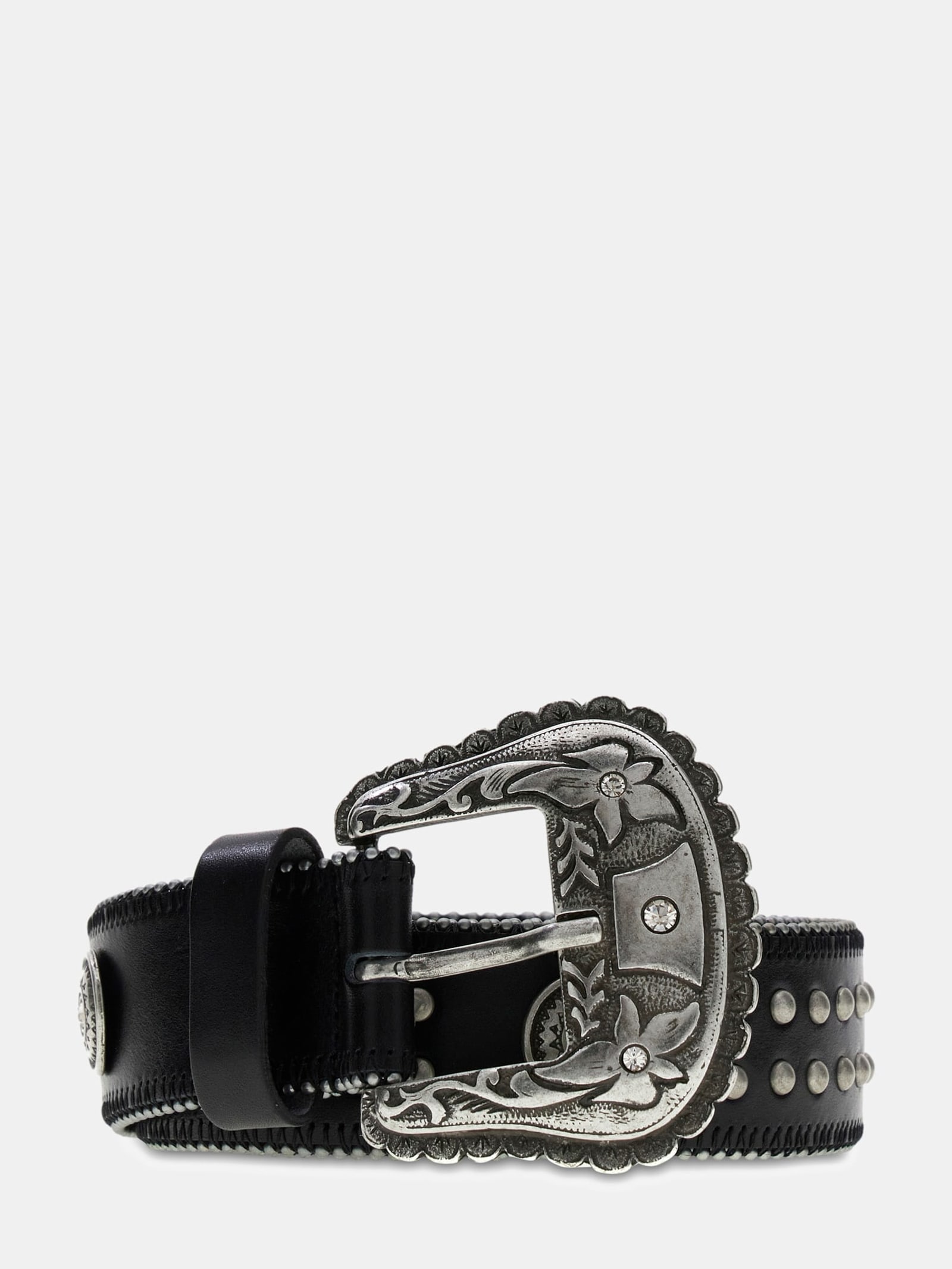 Guess Echte Leren Gespikte Riem