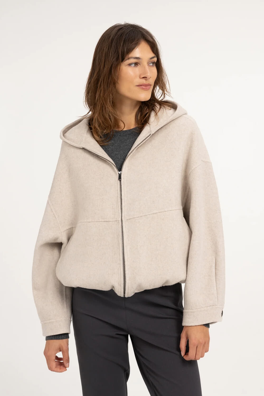 Yaya Sweatvest Camel dames
