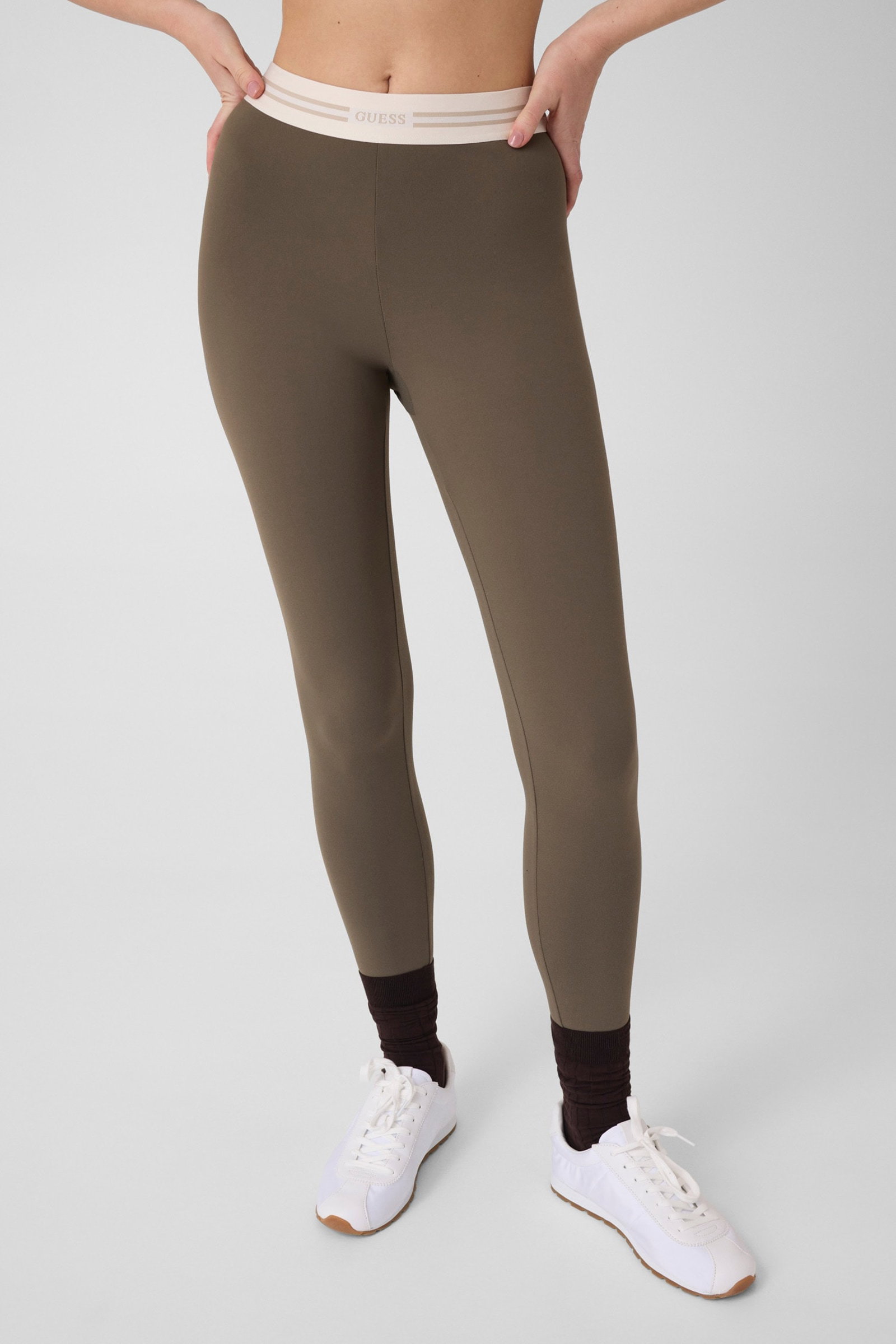 Guess Legging Met Logo in bruin
