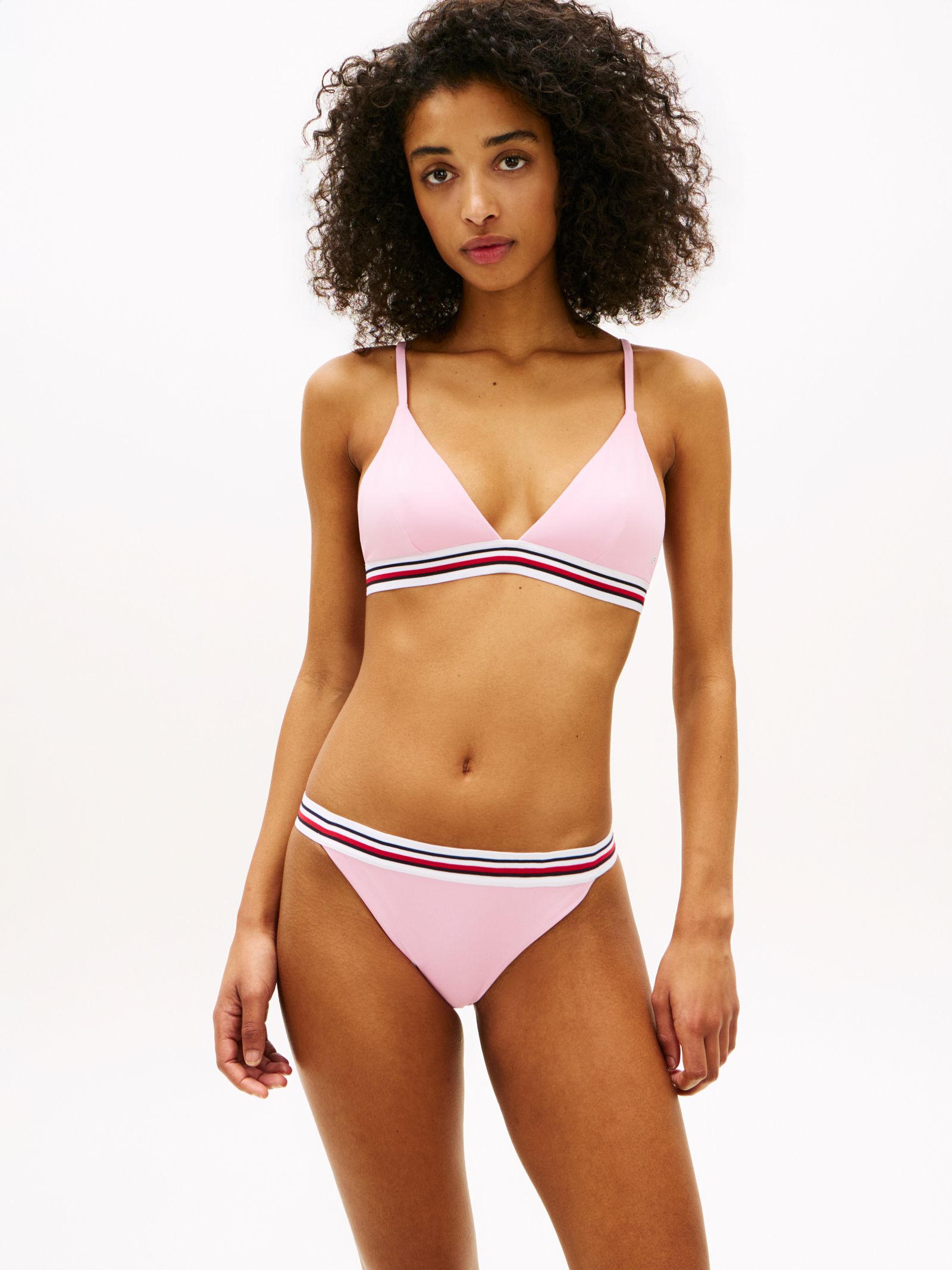 Tommy Hilfiger Cheeky Fit bikinibroekje met signature streep in roze
