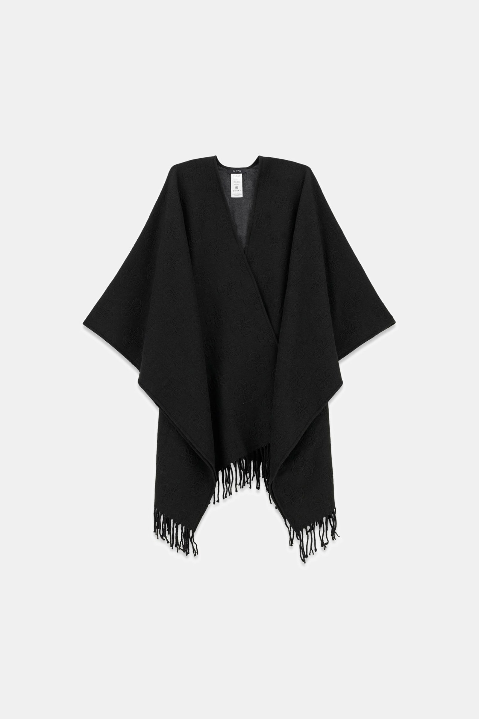 Guess Poncho Van Een Viscosemix in zwart
