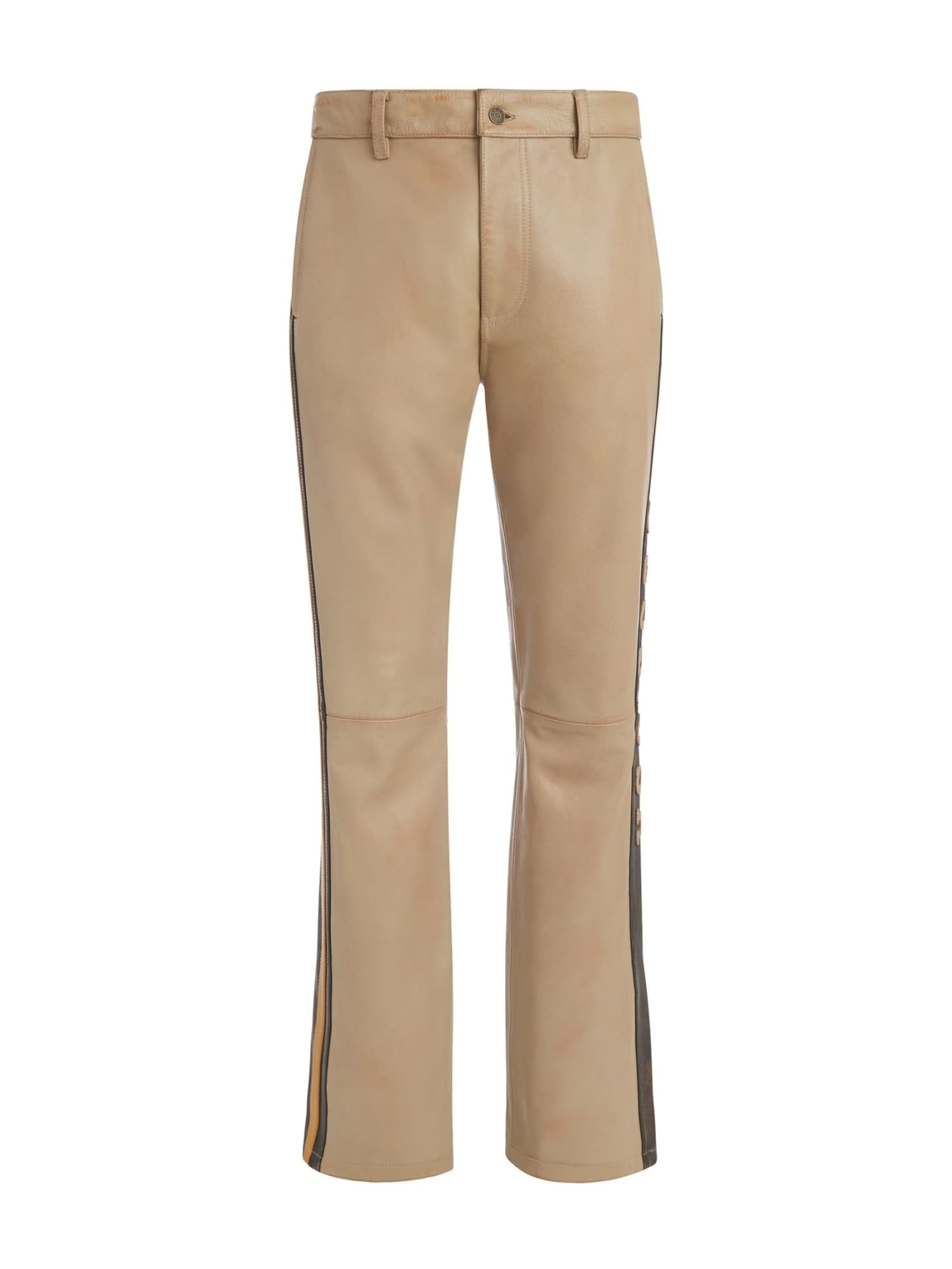 Guess Wijd Uitlopende Leren Jeans Normale Taille in beige