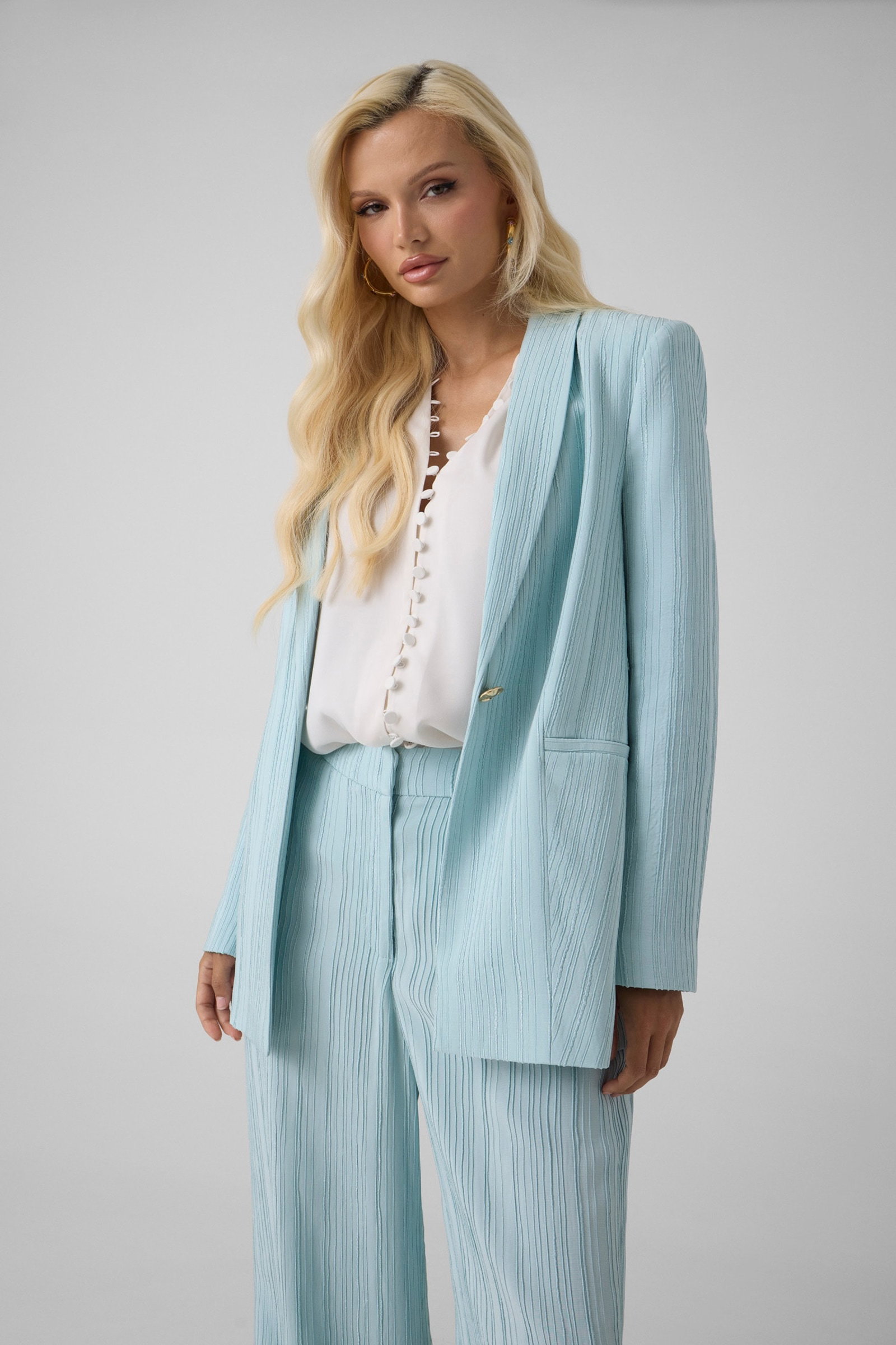 Guess Marciano Blazer Van Viscosemix in blauw